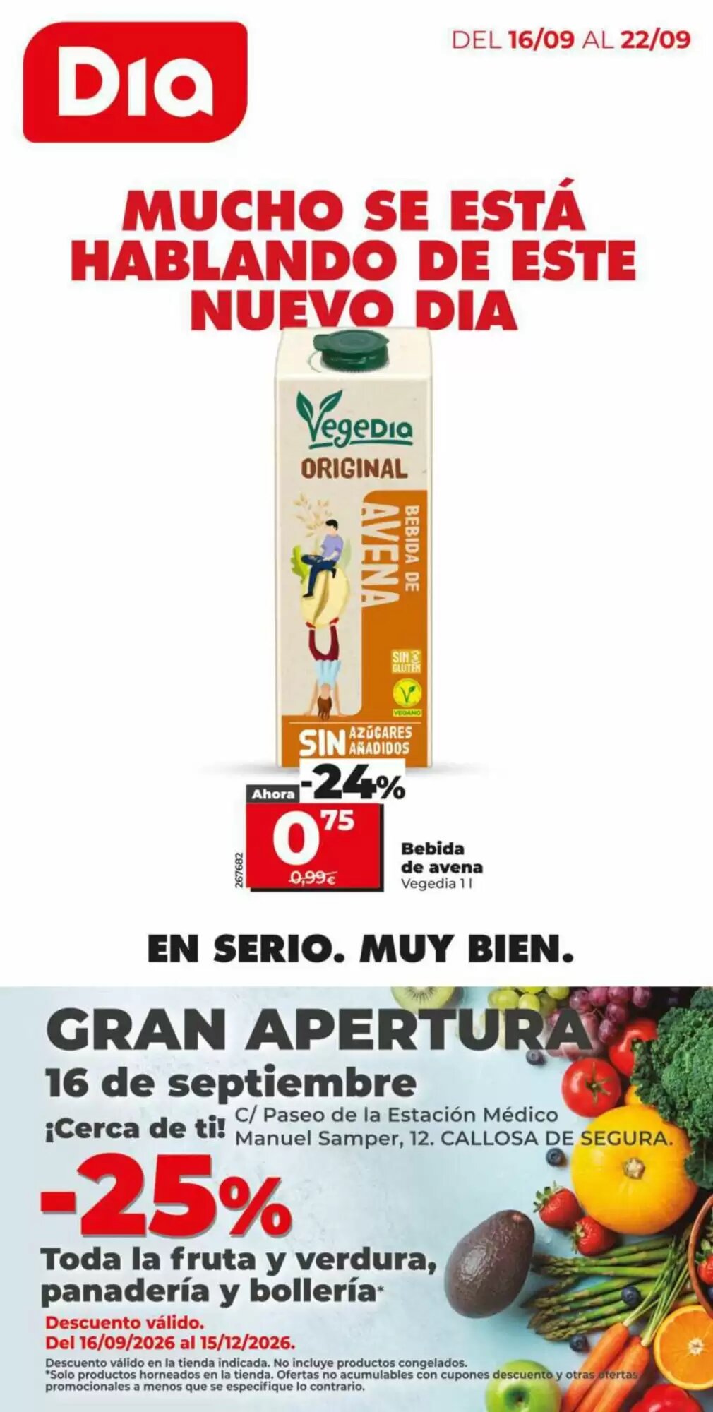 Folleto promocional de Dia válido desde el 16/09/2026 - Página 1.