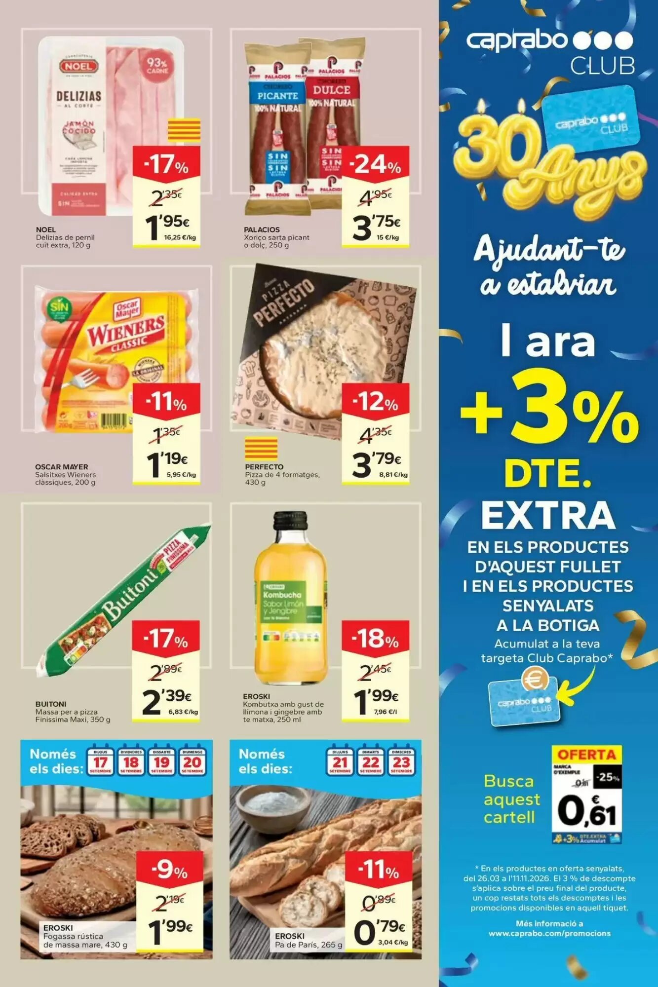 Folleto promocional de Caprabo válido desde el 16/09/2026 - Página 3.