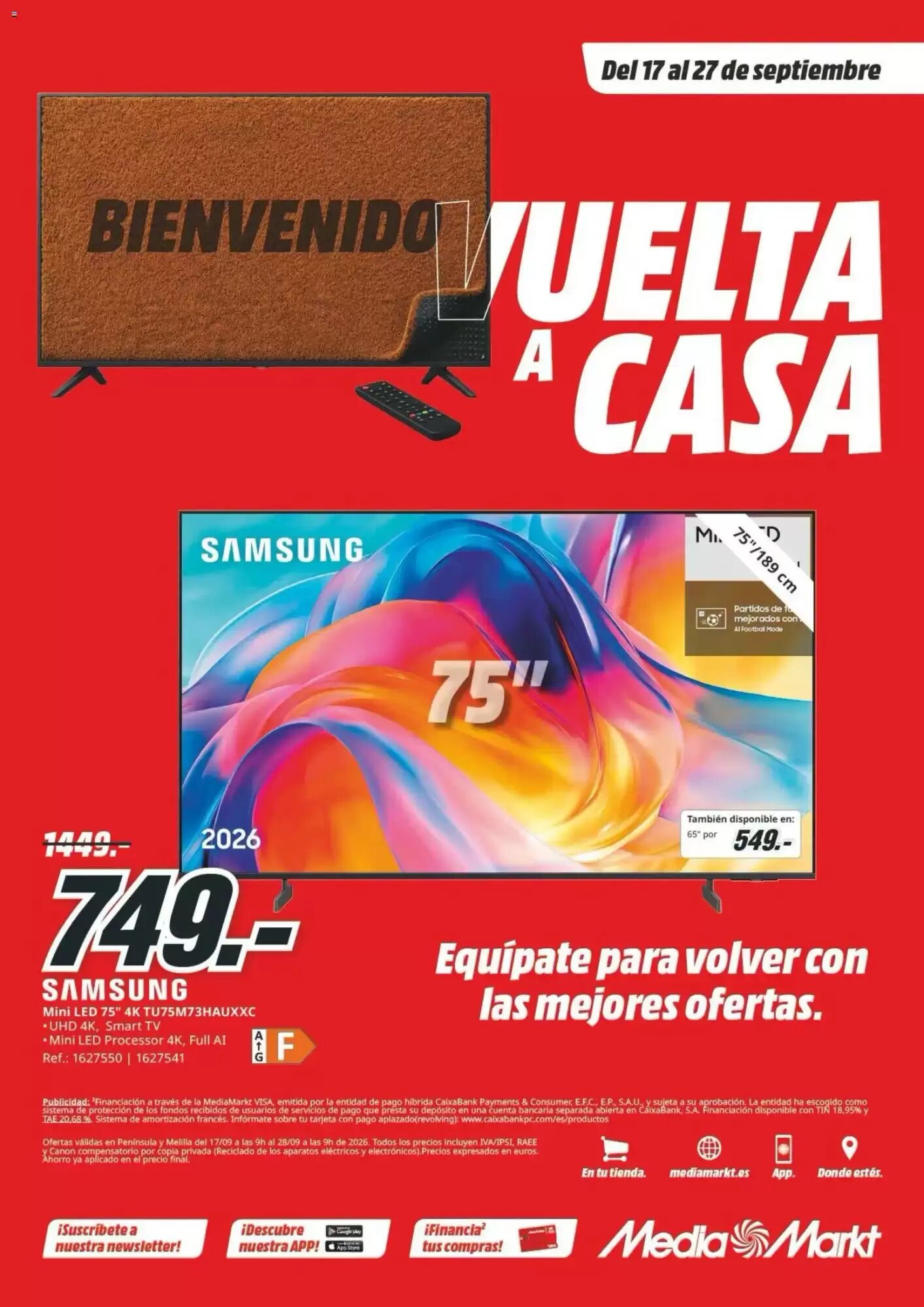 Folleto promocional de MediaMarkt válido desde el 17/09/2026 - Página 38.