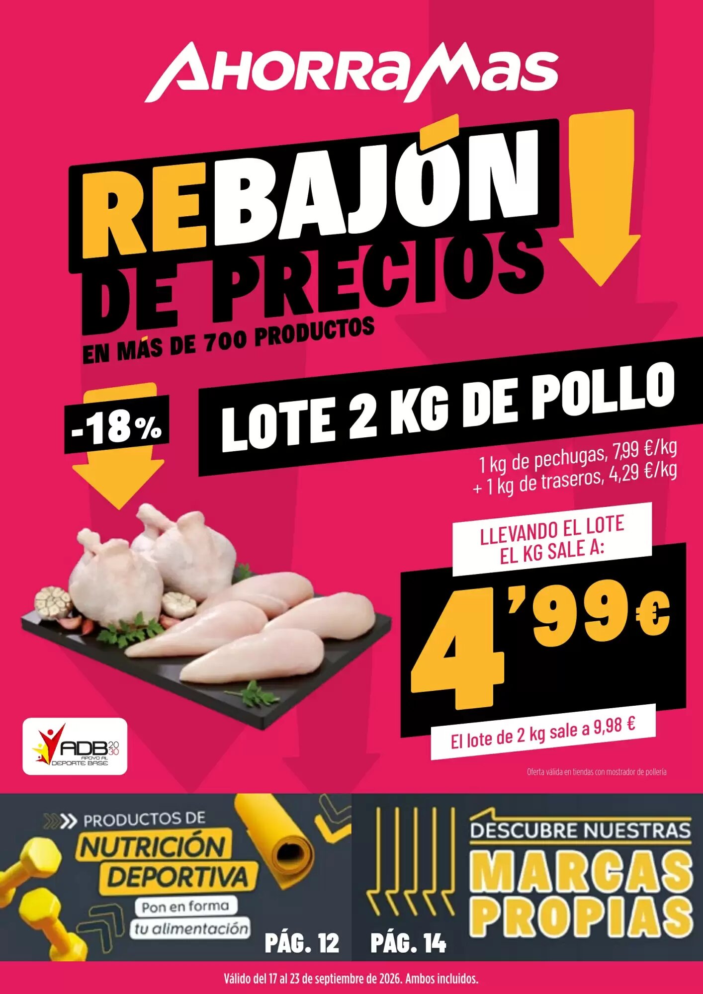 Folleto promocional de AhorraMas válido desde el 17/09/2026 - Página 1.