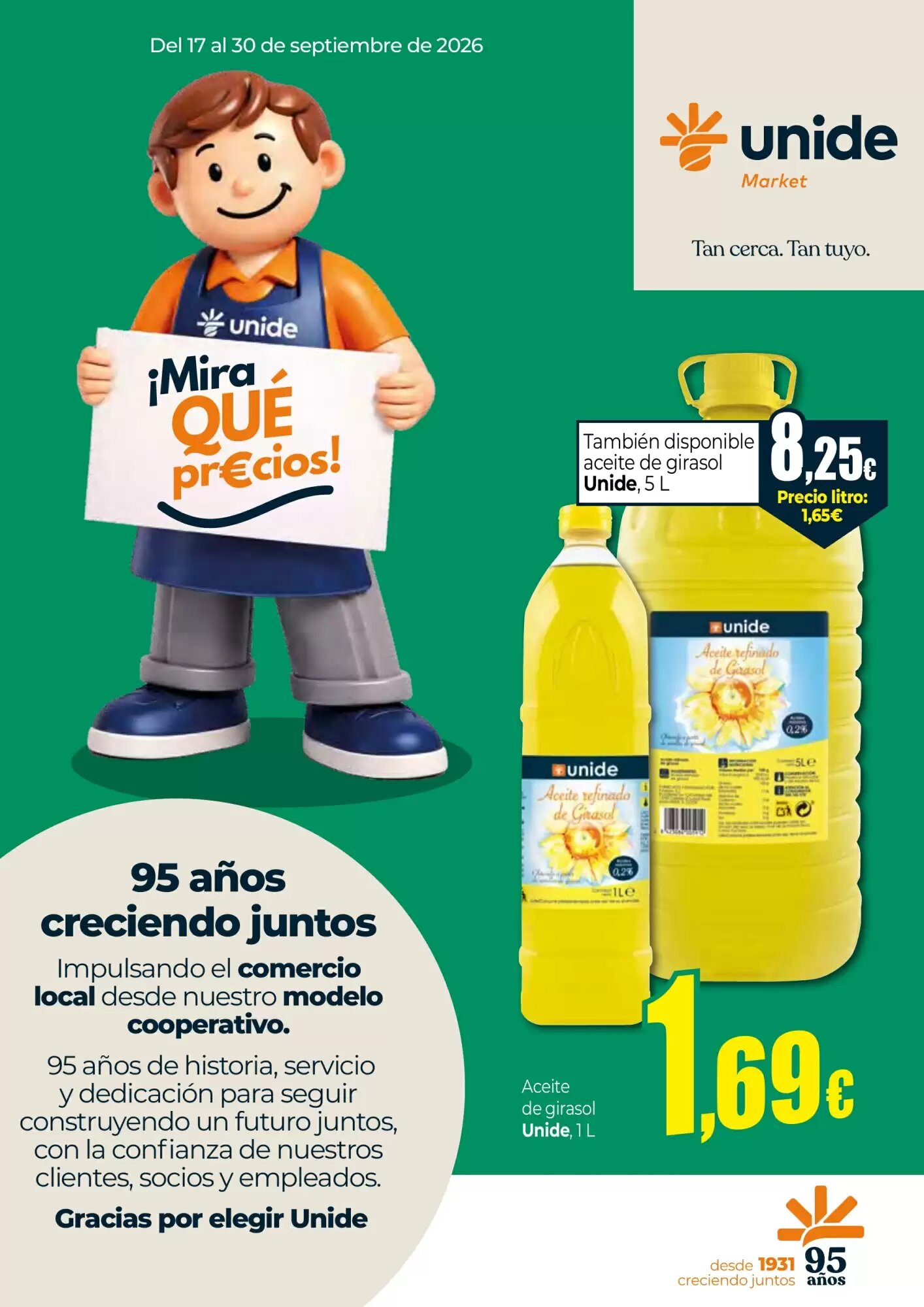 Folleto promocional de Unide Market válido desde el 17/09/2026 - Página 1.