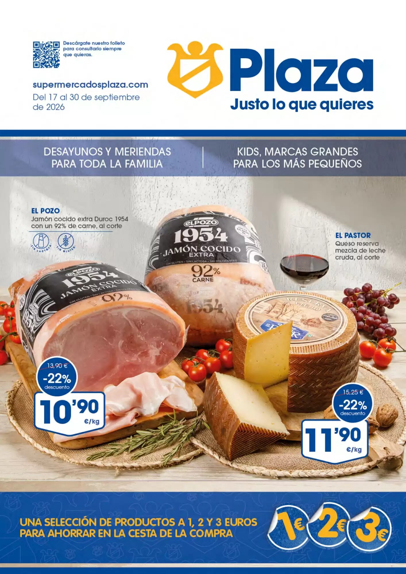 Folleto promocional de Supermercados Plaza válido desde el 17/09/2026 - Página 1.
