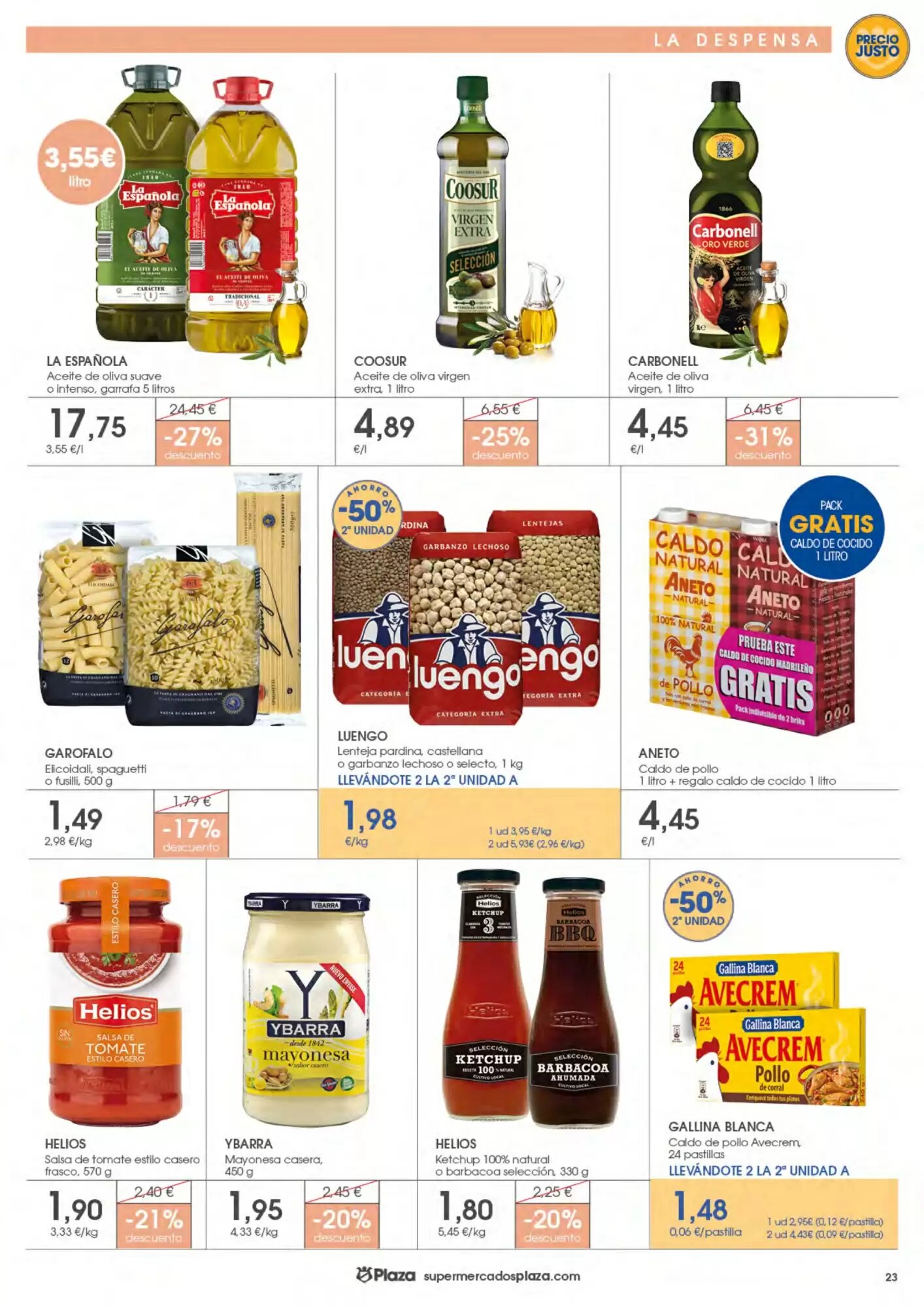 Folleto promocional de Supermercados Plaza válido desde el 17/09/2026 - Página 23.