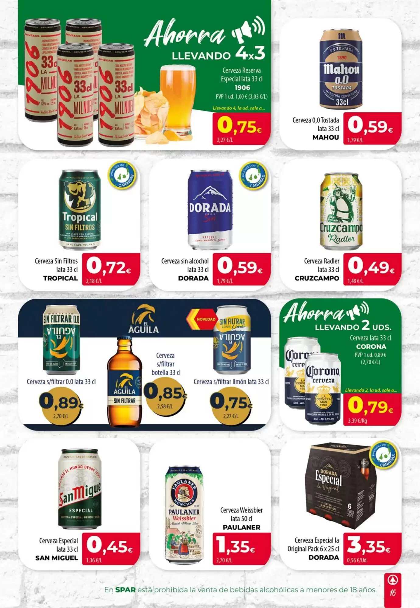 Folleto promocional de Spar La Palma válido desde el 17/09/2026 - Página 16.
