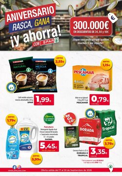 Folleto promocional de Spar La Palma válido desde el 17/09/2026