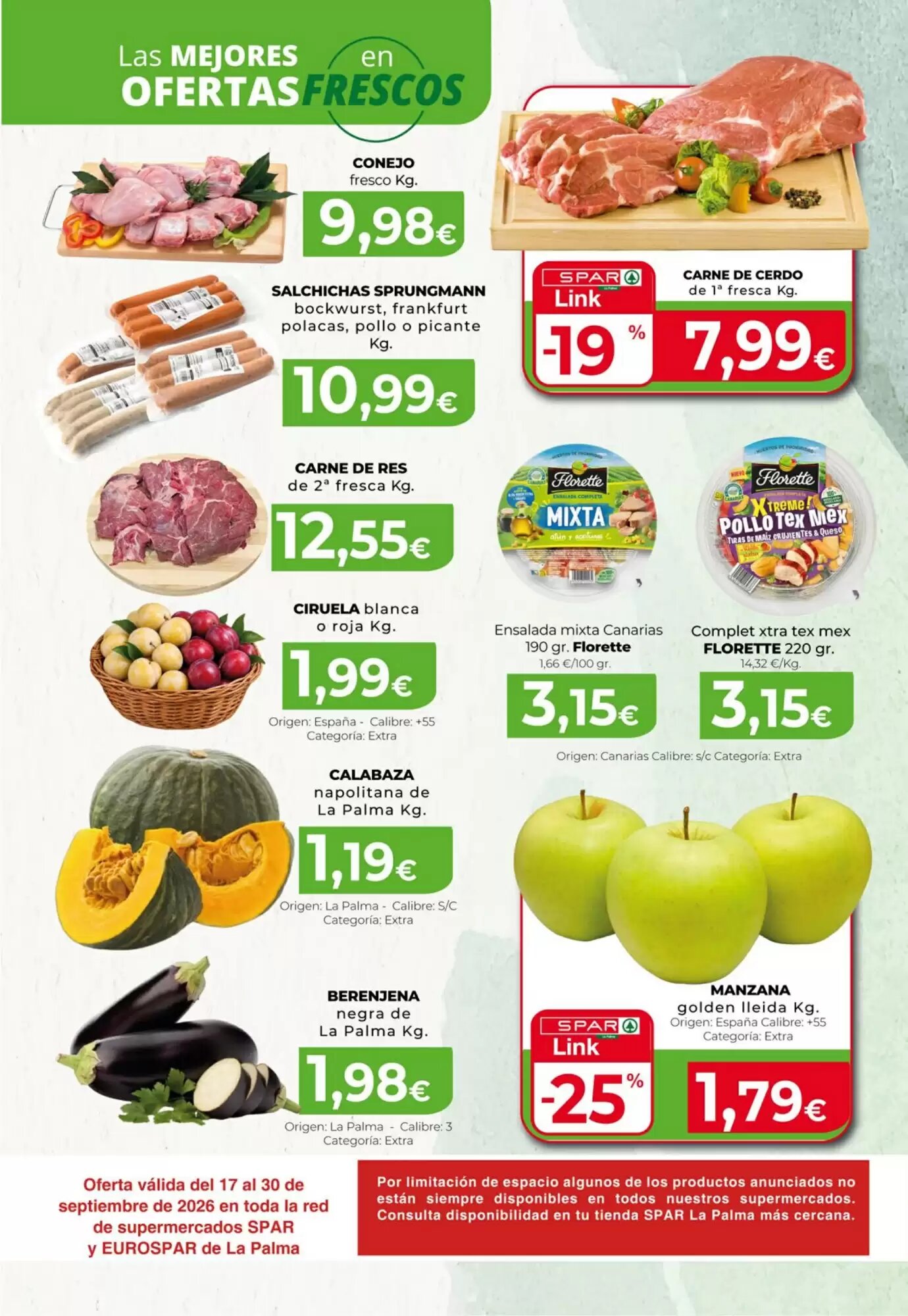 Folleto promocional de Spar La Palma válido desde el 17/09/2026 - Página 24.