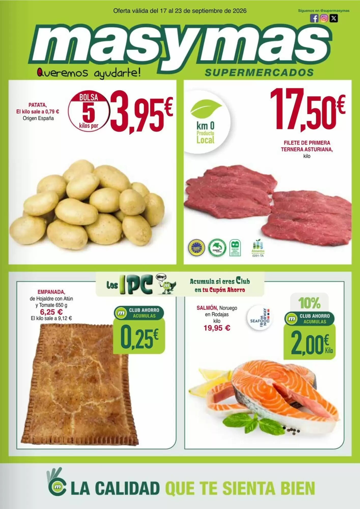 Folleto promocional de Masymas válido desde el 17/09/2026 - Página 1.