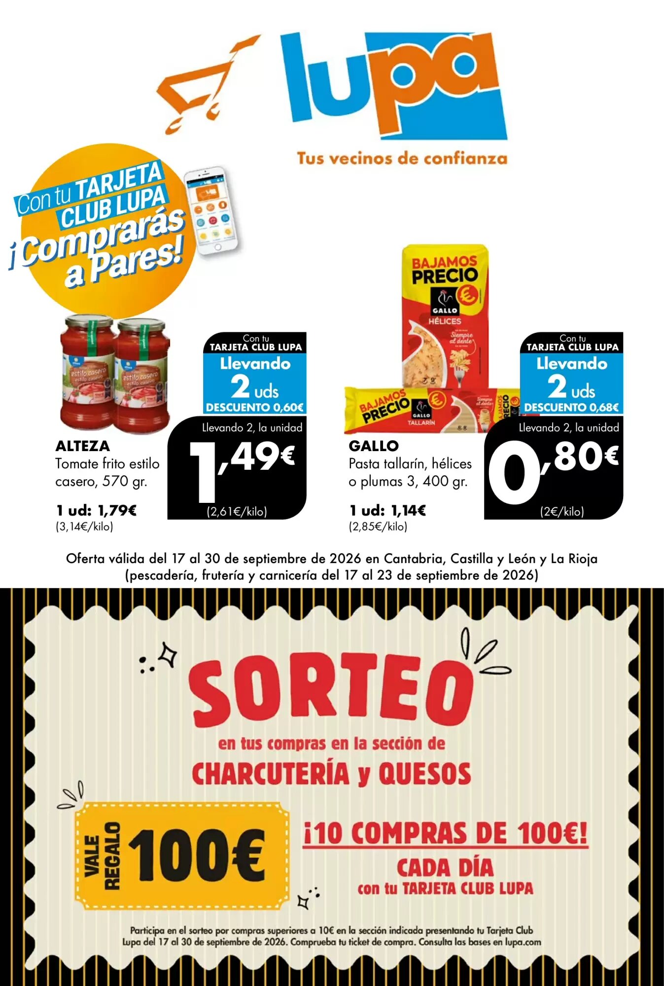 Folleto promocional de Lupa válido desde el 17/09/2026 - Página 1.
