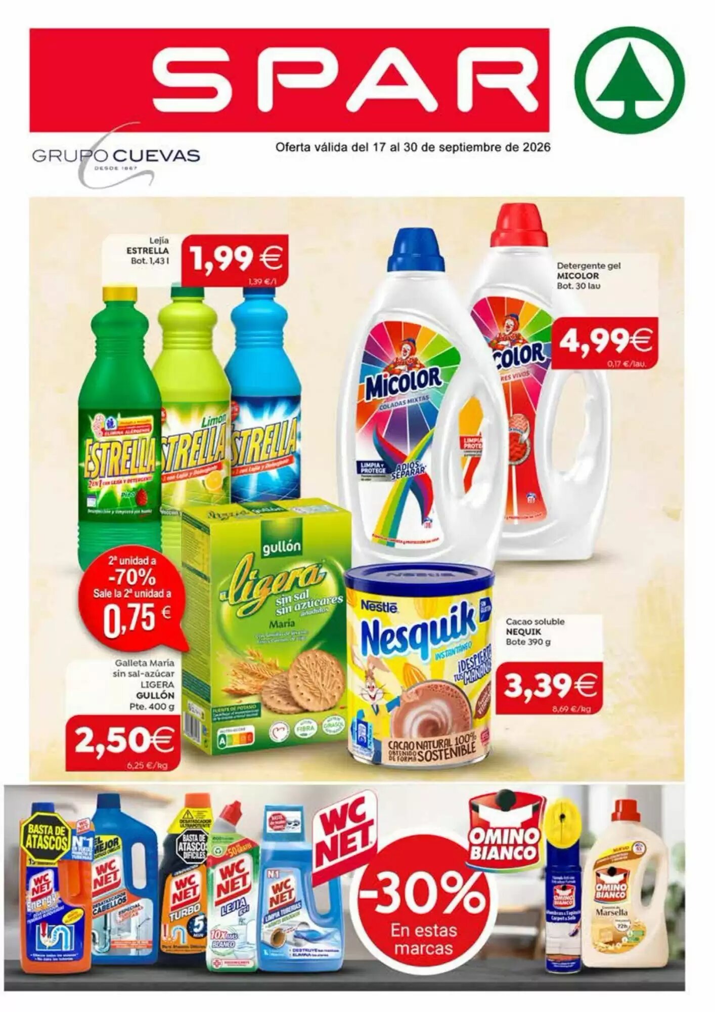 Folleto promocional de Spar válido desde el 17/09/2026 - Página 1.