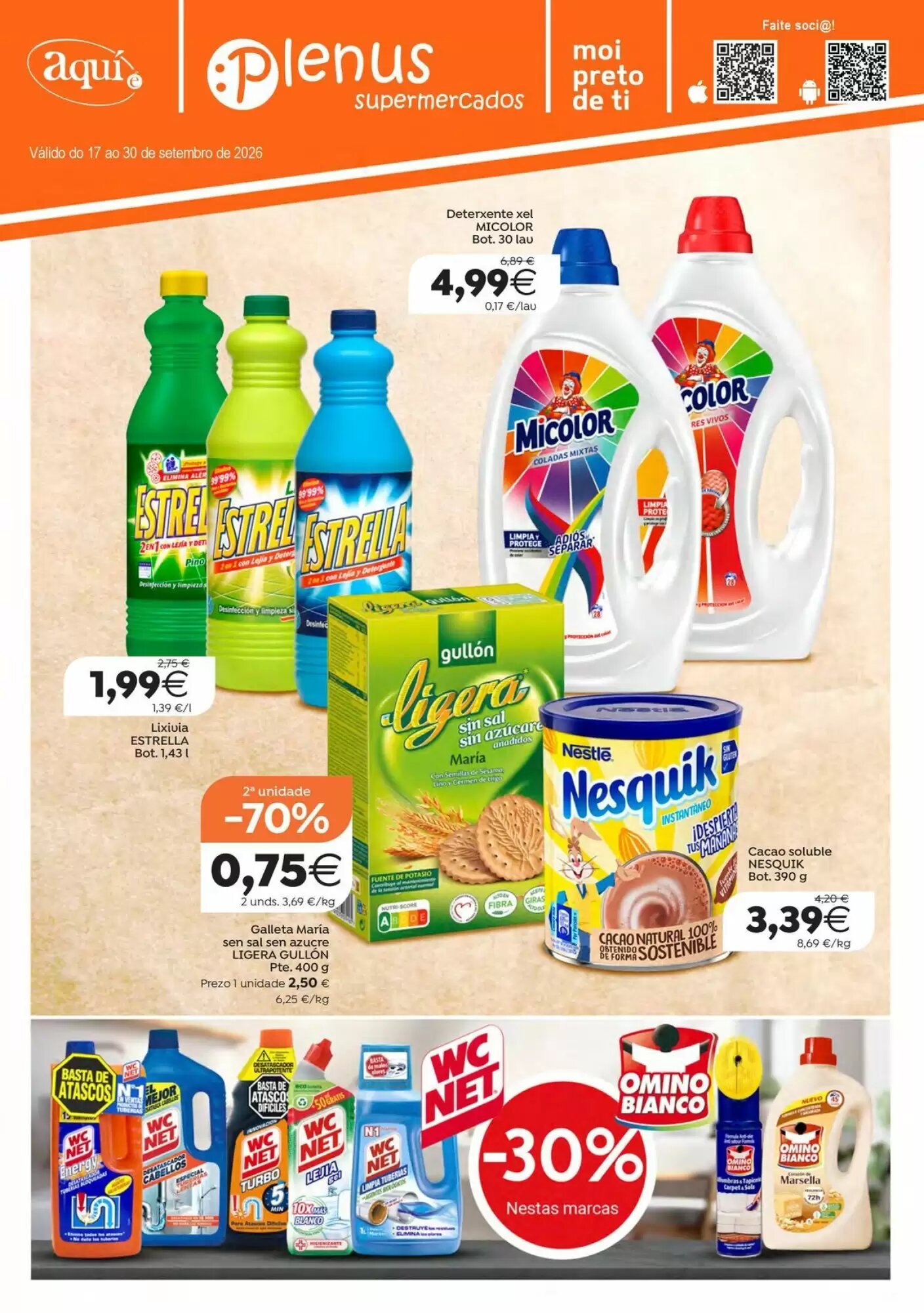 Folleto promocional de Supermercados Aquí válido desde el 17/09/2026 - Página 1.