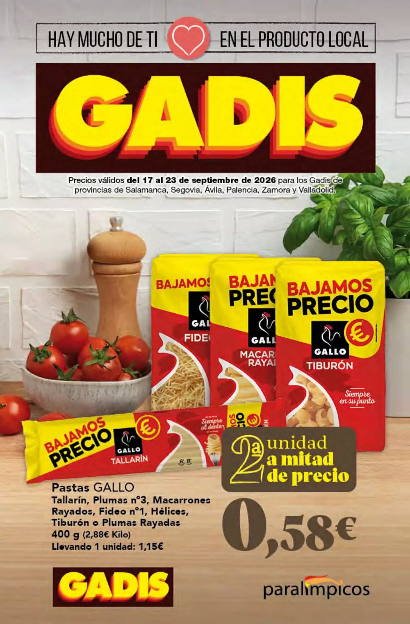 Folleto promocional de Gadis válido desde el 17/09/2026 - Página 1.