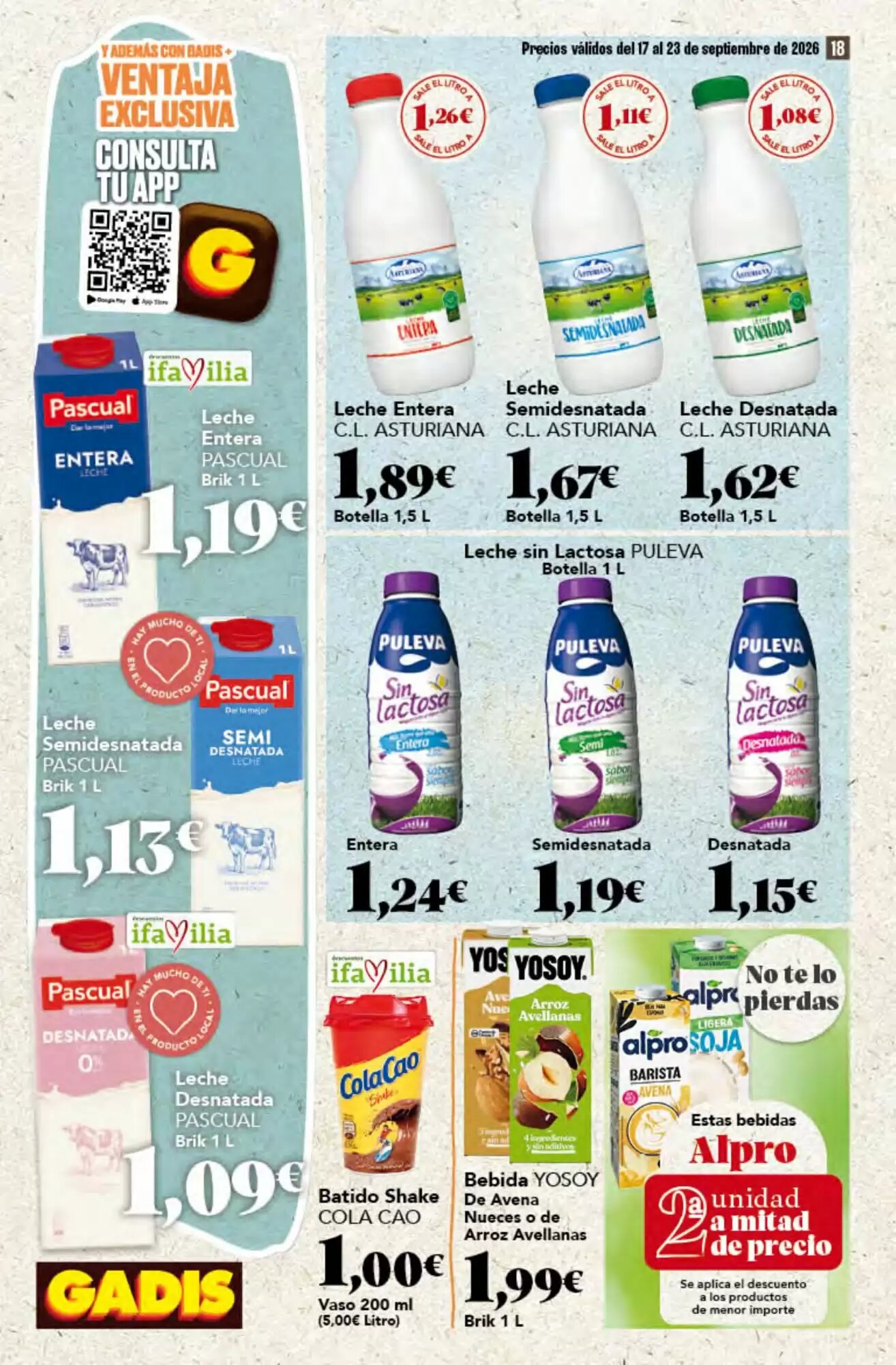 Folleto promocional de Gadis válido desde el 17/09/2026 - Página 18.