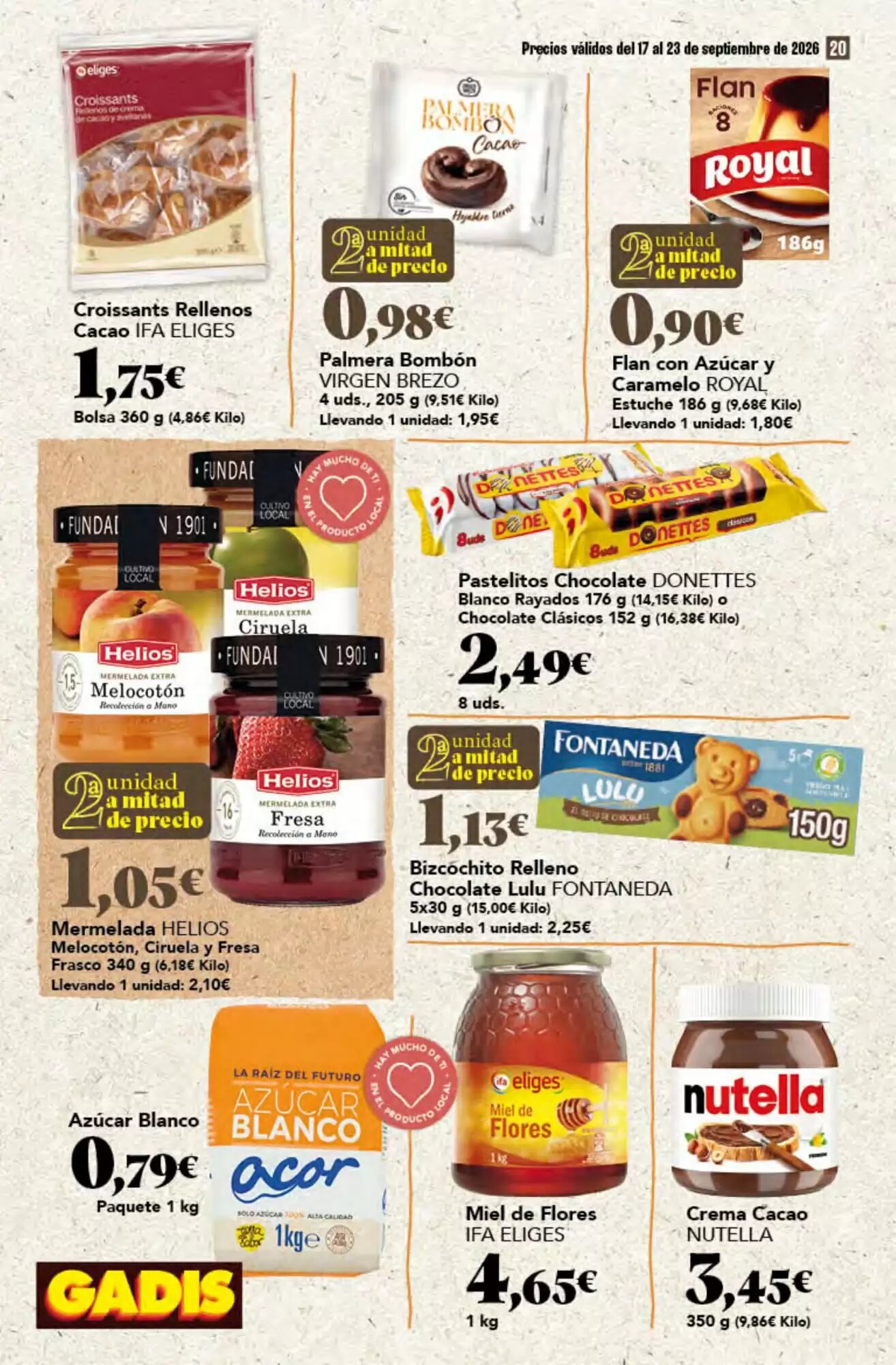 Folleto promocional de Gadis válido desde el 17/09/2026 - Página 20.