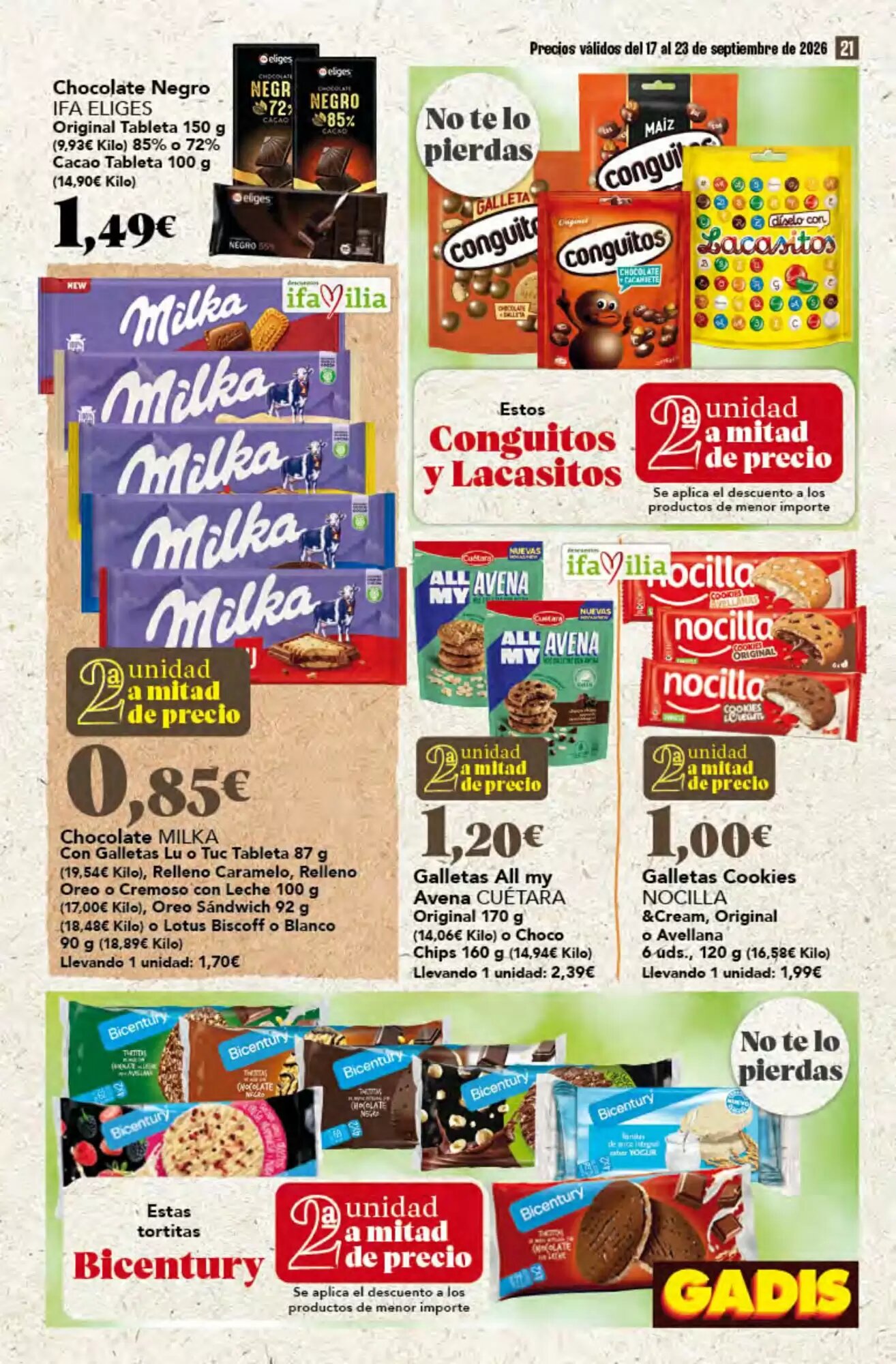 Folleto promocional de Gadis válido desde el 17/09/2026 - Página 21.