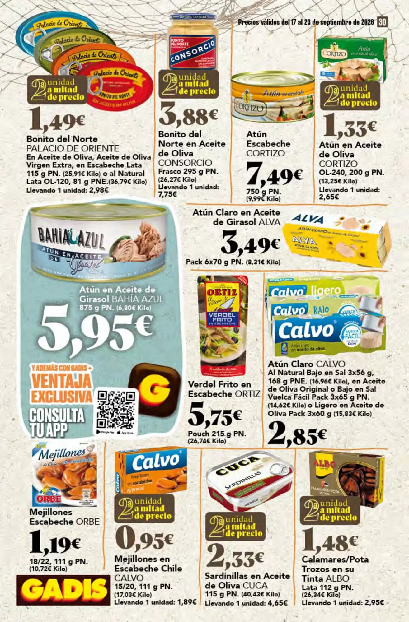 Folleto promocional de Gadis válido desde el 17/09/2026 - Página 30.