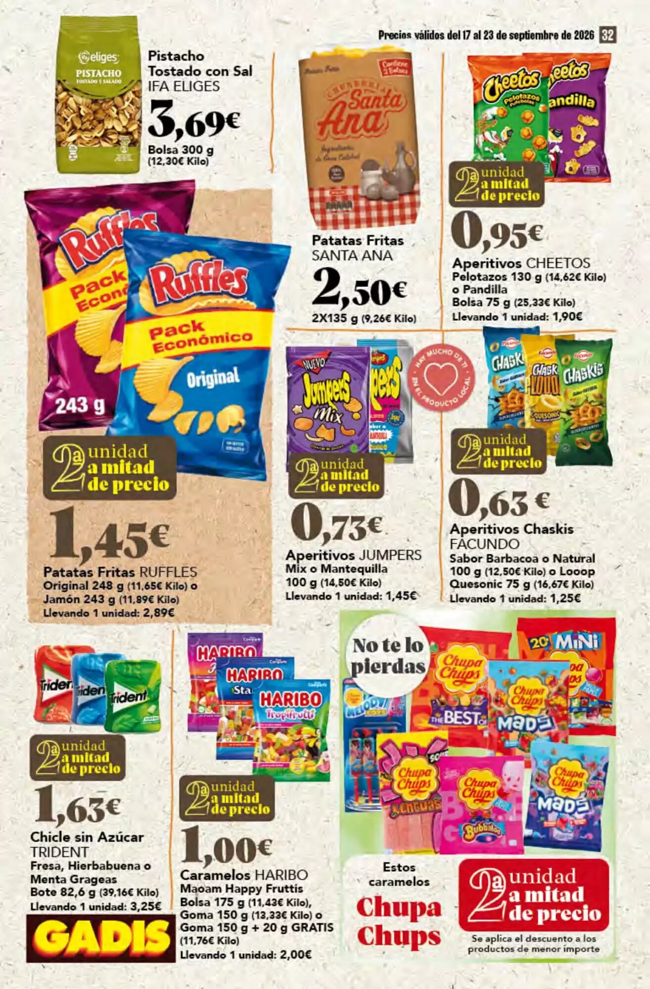 Folleto promocional de Gadis válido desde el 17/09/2026 - Página 32.