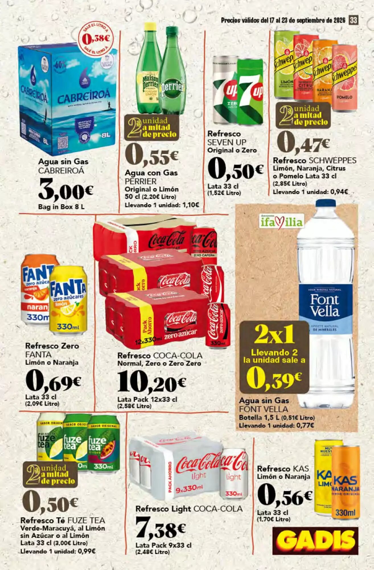 Folleto promocional de Gadis válido desde el 17/09/2026 - Página 33.