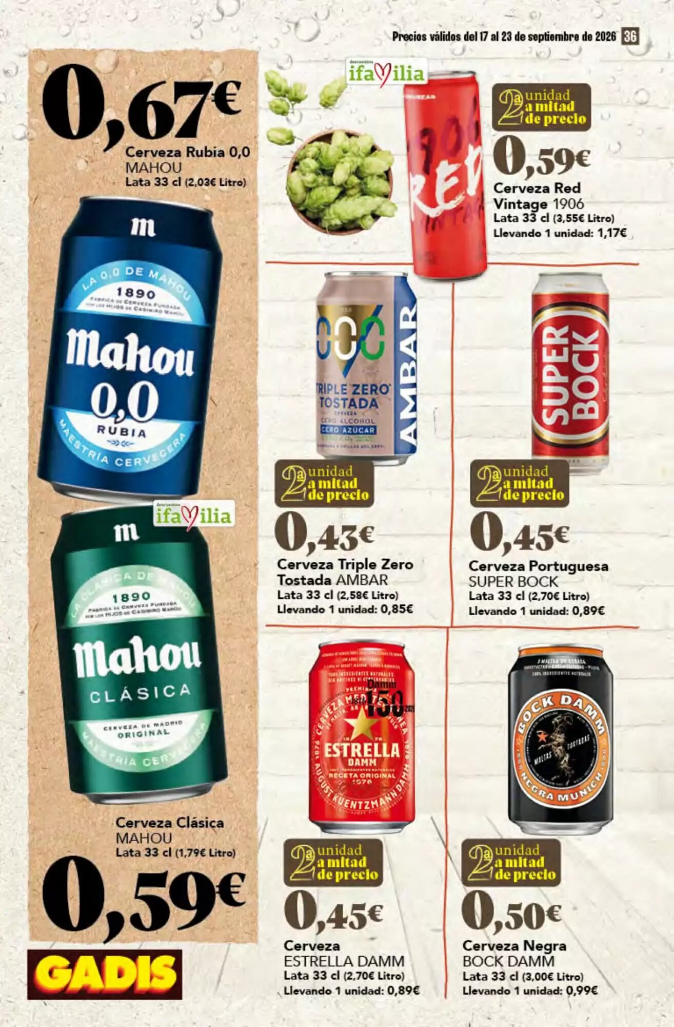 Folleto promocional de Gadis válido desde el 17/09/2026 - Página 36.