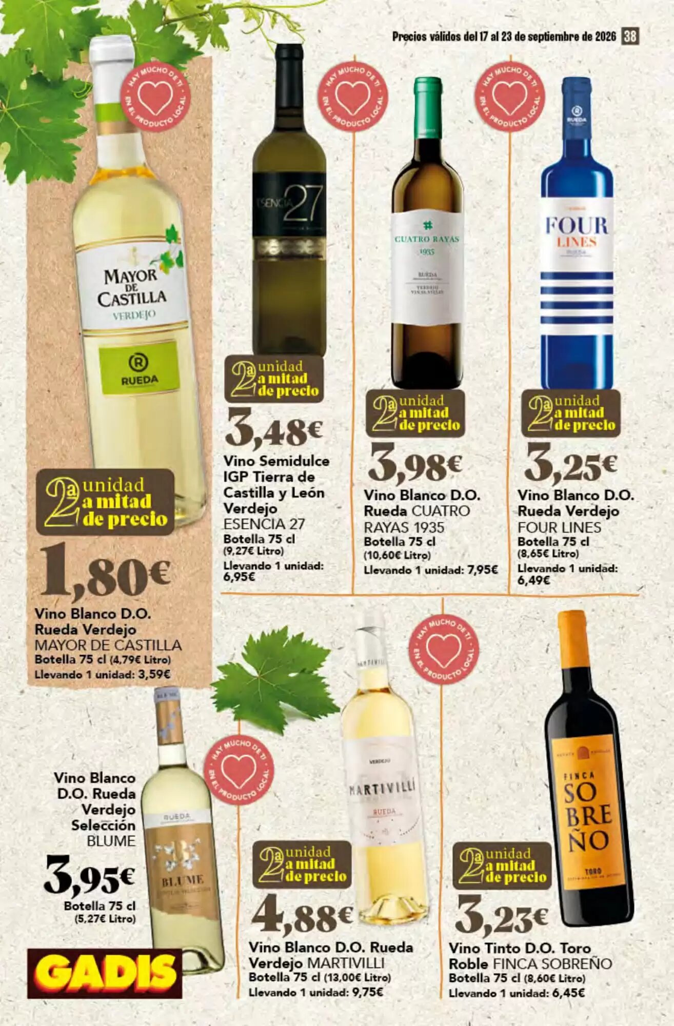 Folleto promocional de Gadis válido desde el 17/09/2026 - Página 38.