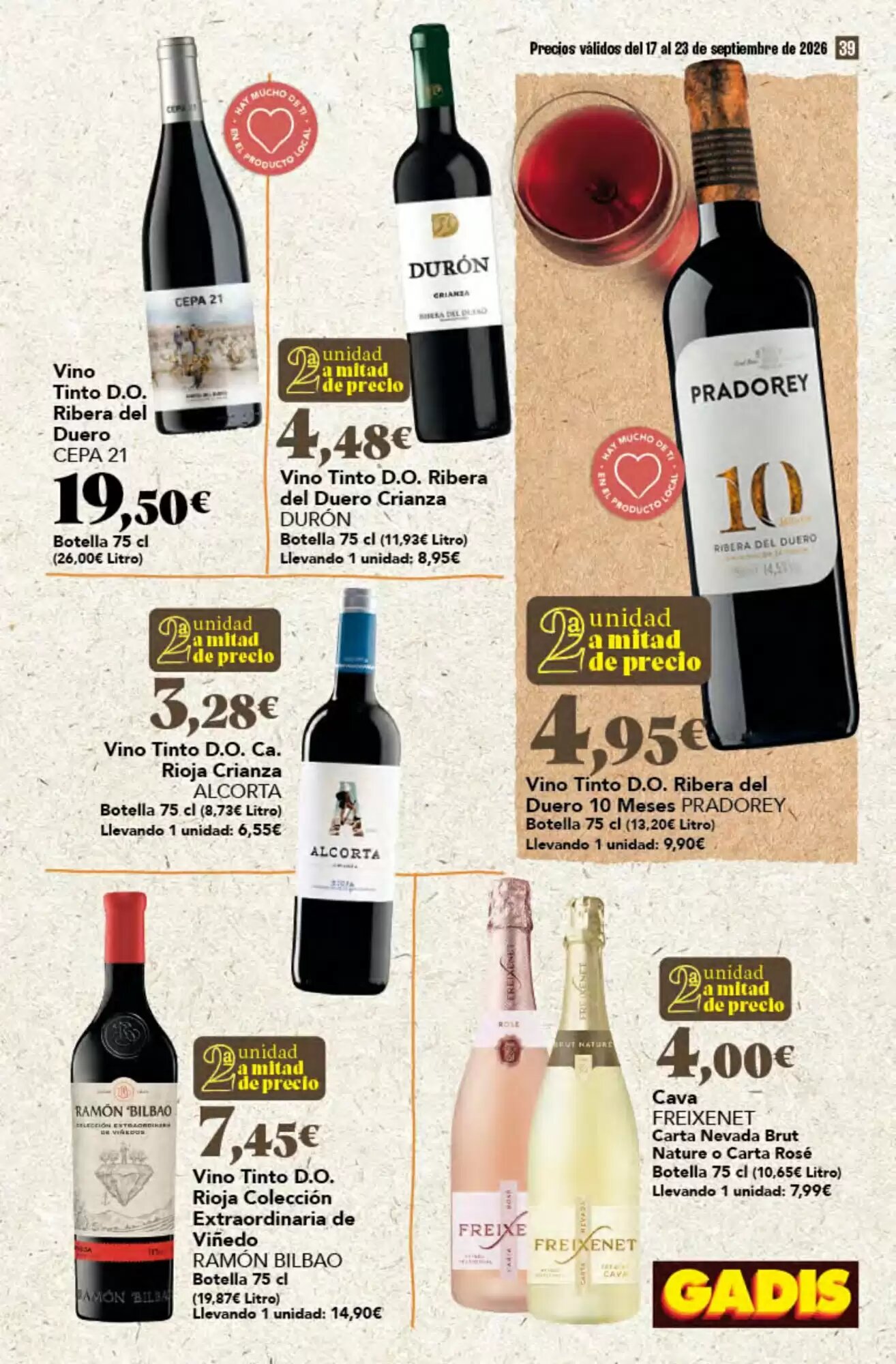 Folleto promocional de Gadis válido desde el 17/09/2026 - Página 39.