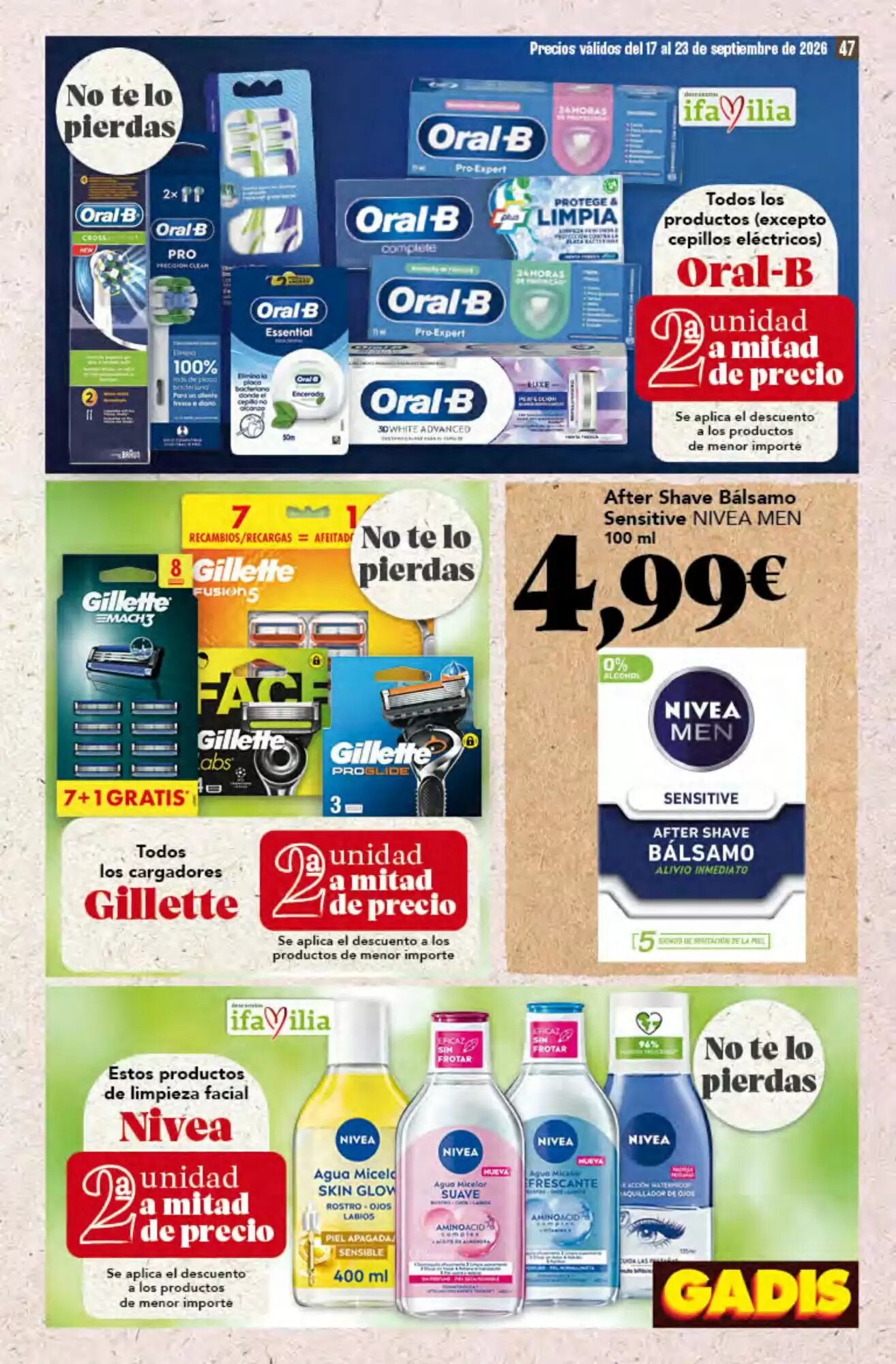 Folleto promocional de Gadis válido desde el 17/09/2026 - Página 47.