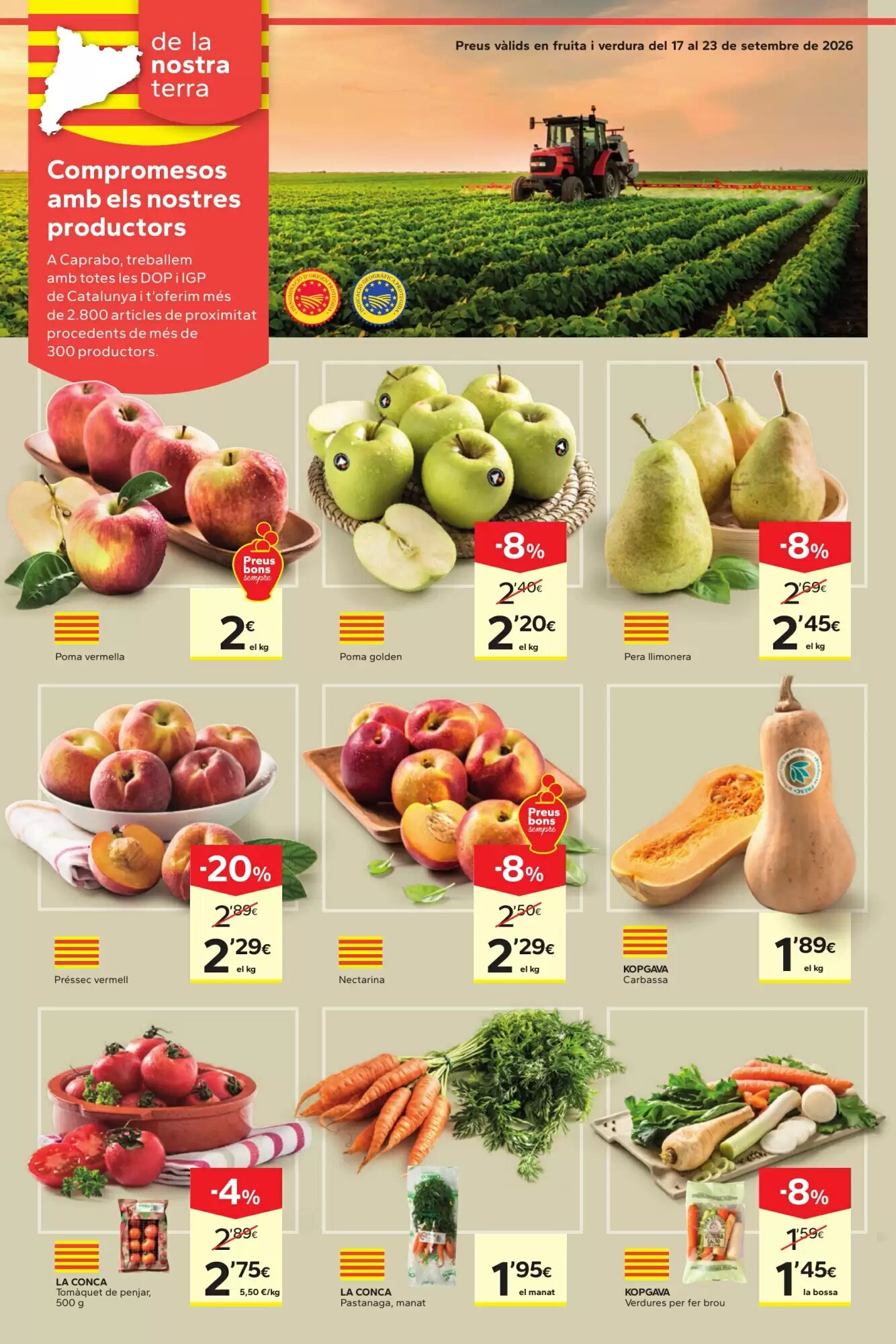 Folleto promocional de Caprabo válido desde el 17/09/2026 - Página 8.