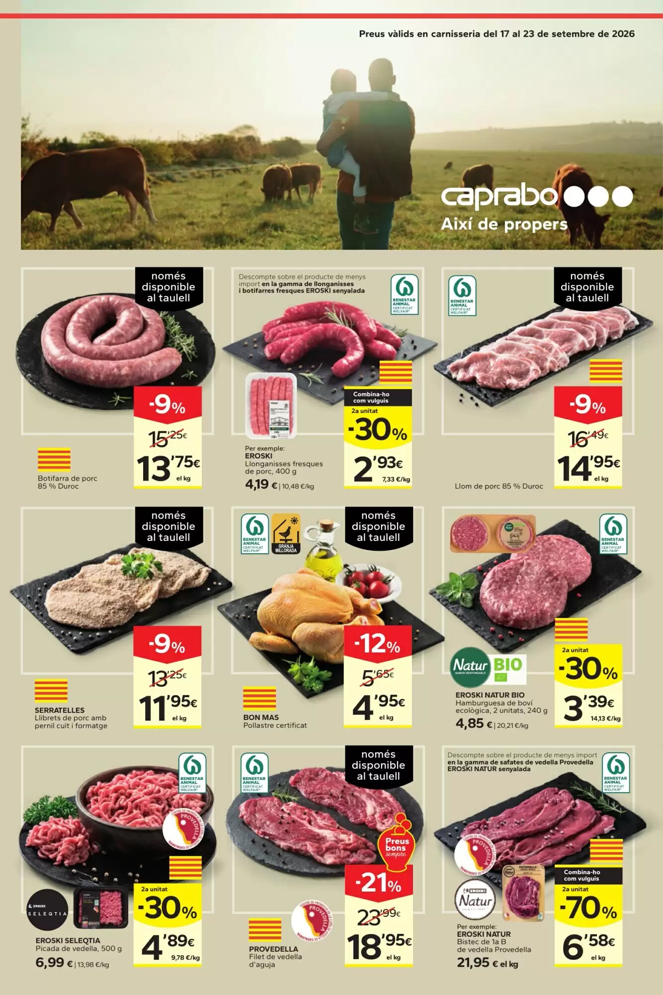 Folleto promocional de Caprabo válido desde el 17/09/2026 - Página 9.