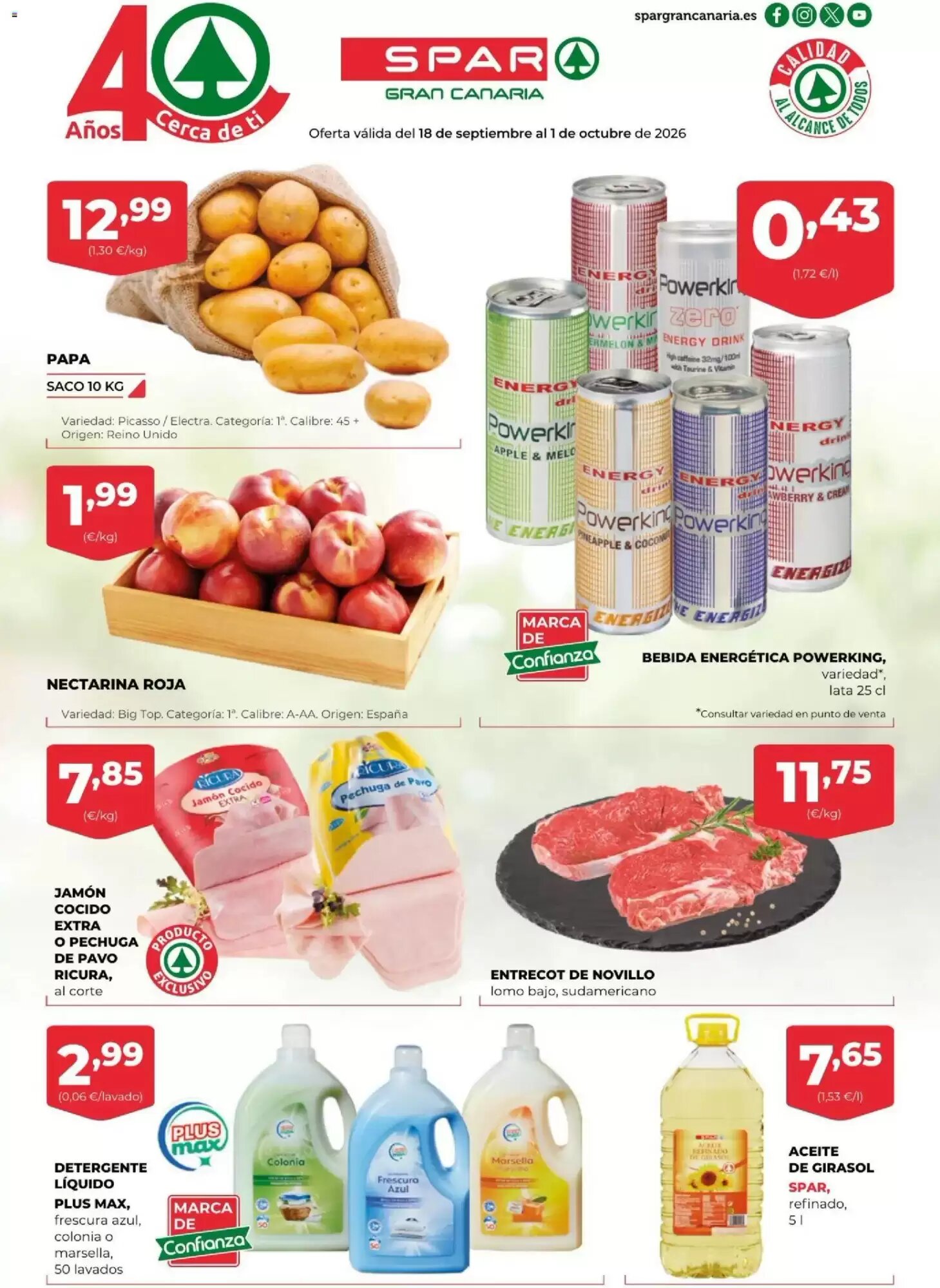 Folleto promocional de Spar válido desde el 18/09/2026 - Página 1.