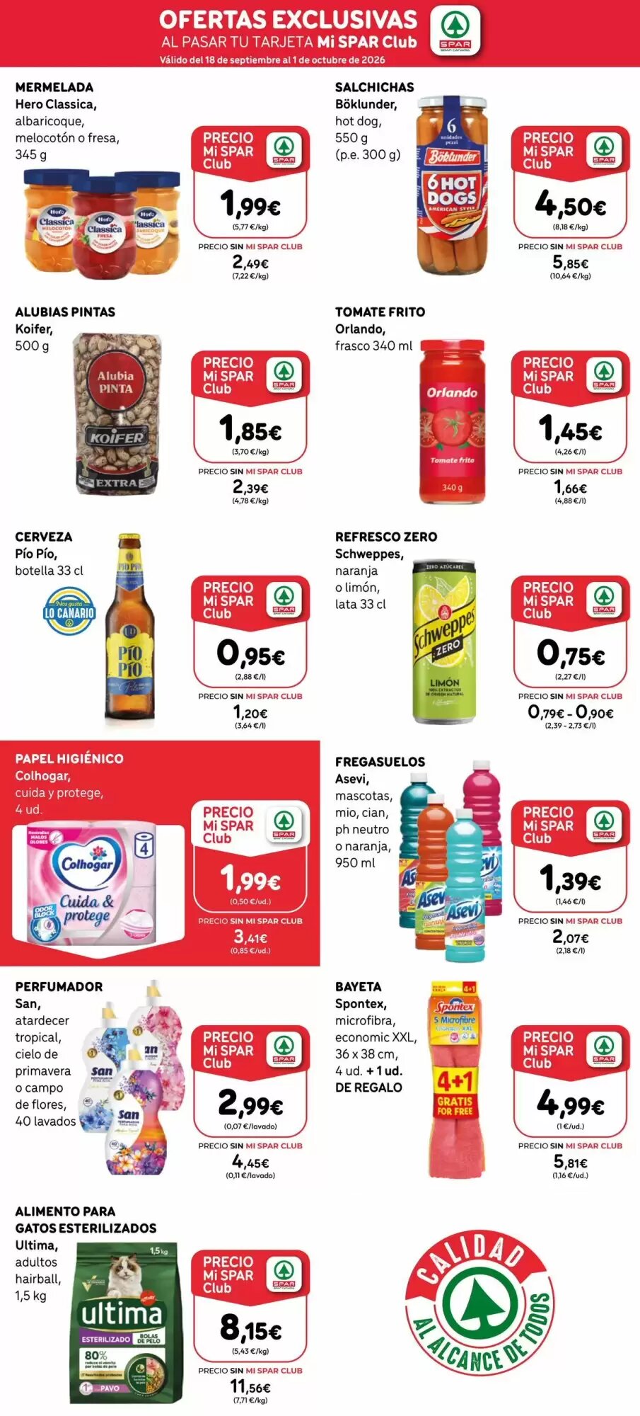 Folleto promocional de SPAR Gran Canaria válido desde el 18/09/2026 - Página 2.