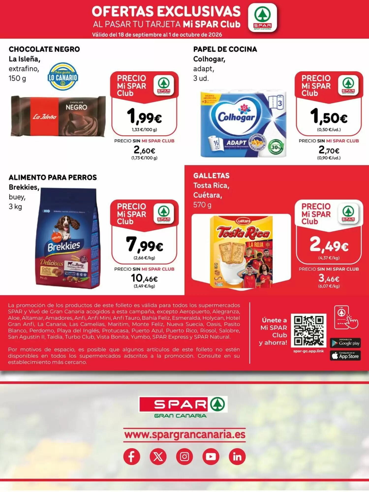 Folleto promocional de SPAR Gran Canaria válido desde el 18/09/2026 - Página 3.