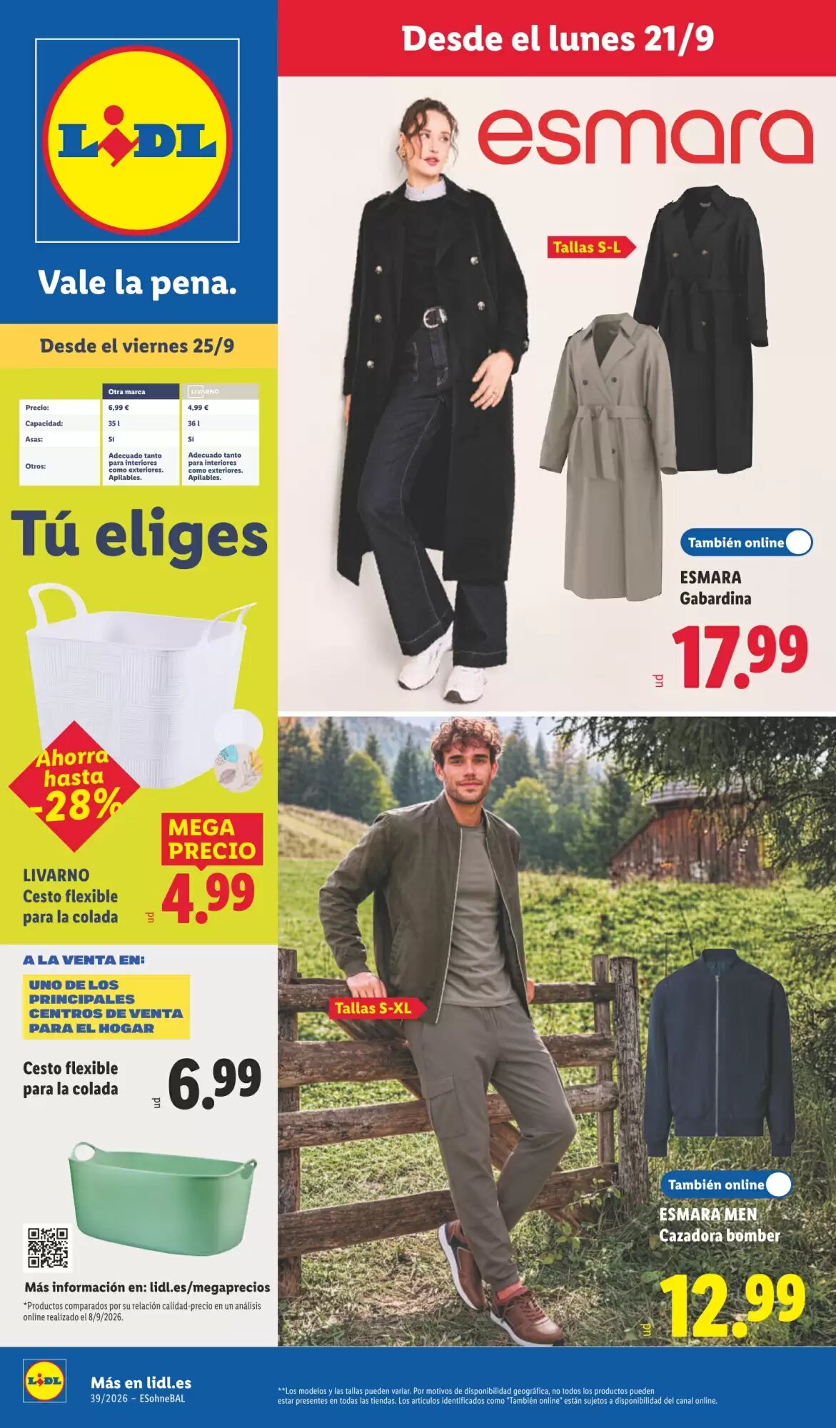 Folleto promocional de Lidl válido desde el 21/09/2026 - Página 1.