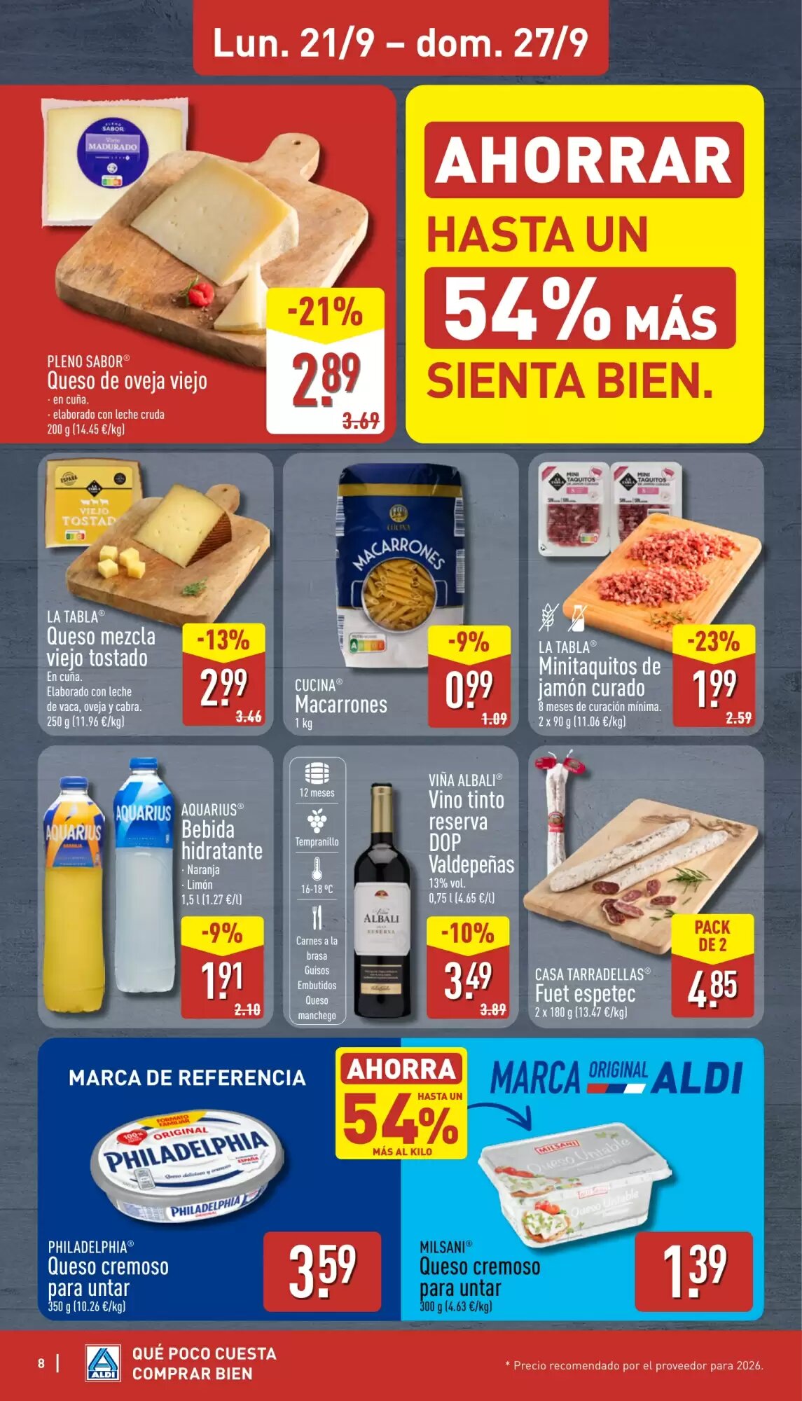 Folleto promocional de ALDI válido desde el 21/09/2026 - Página 8.