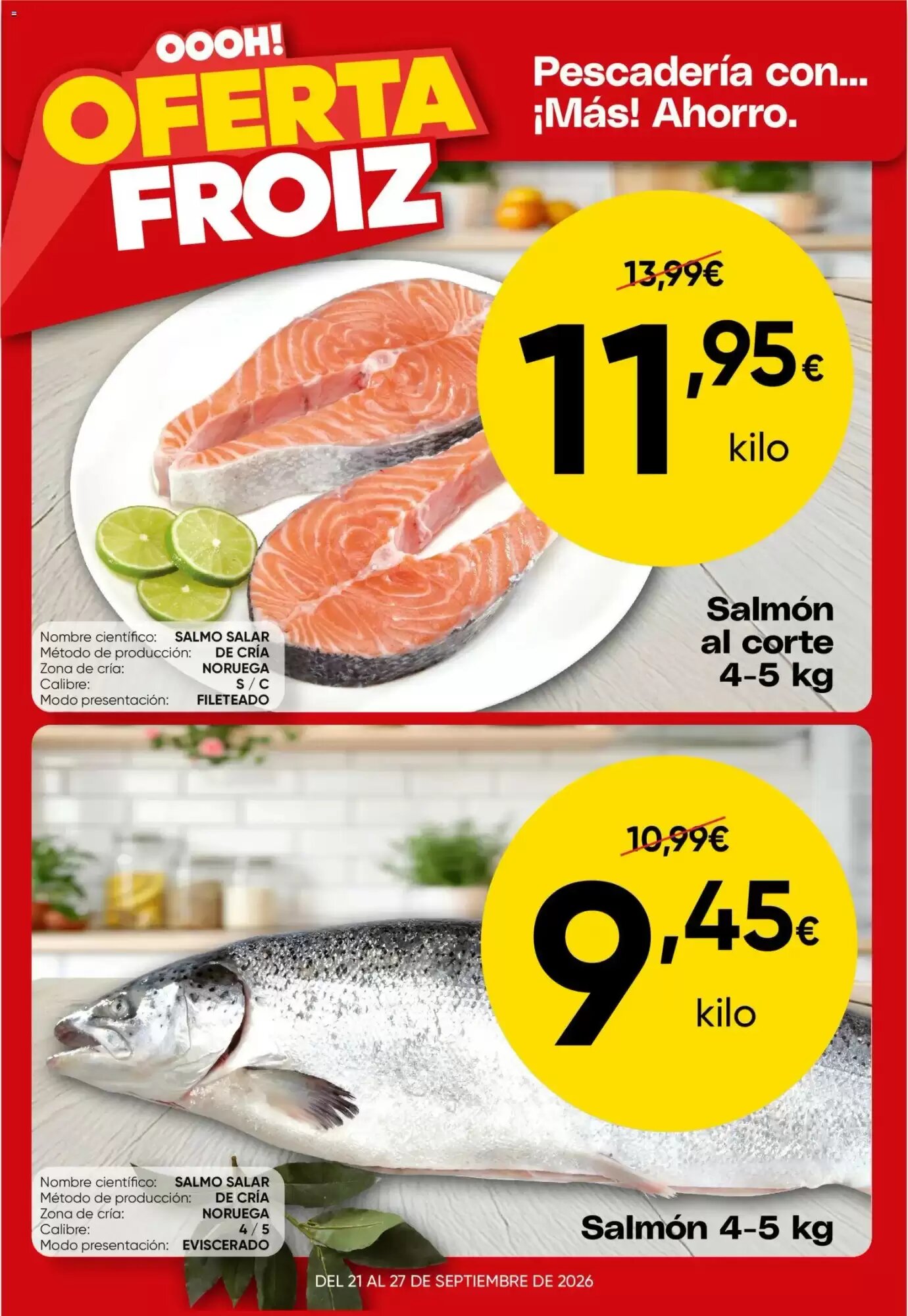Folleto promocional de FROIZ válido desde el 21/09/2026 - Página 2.