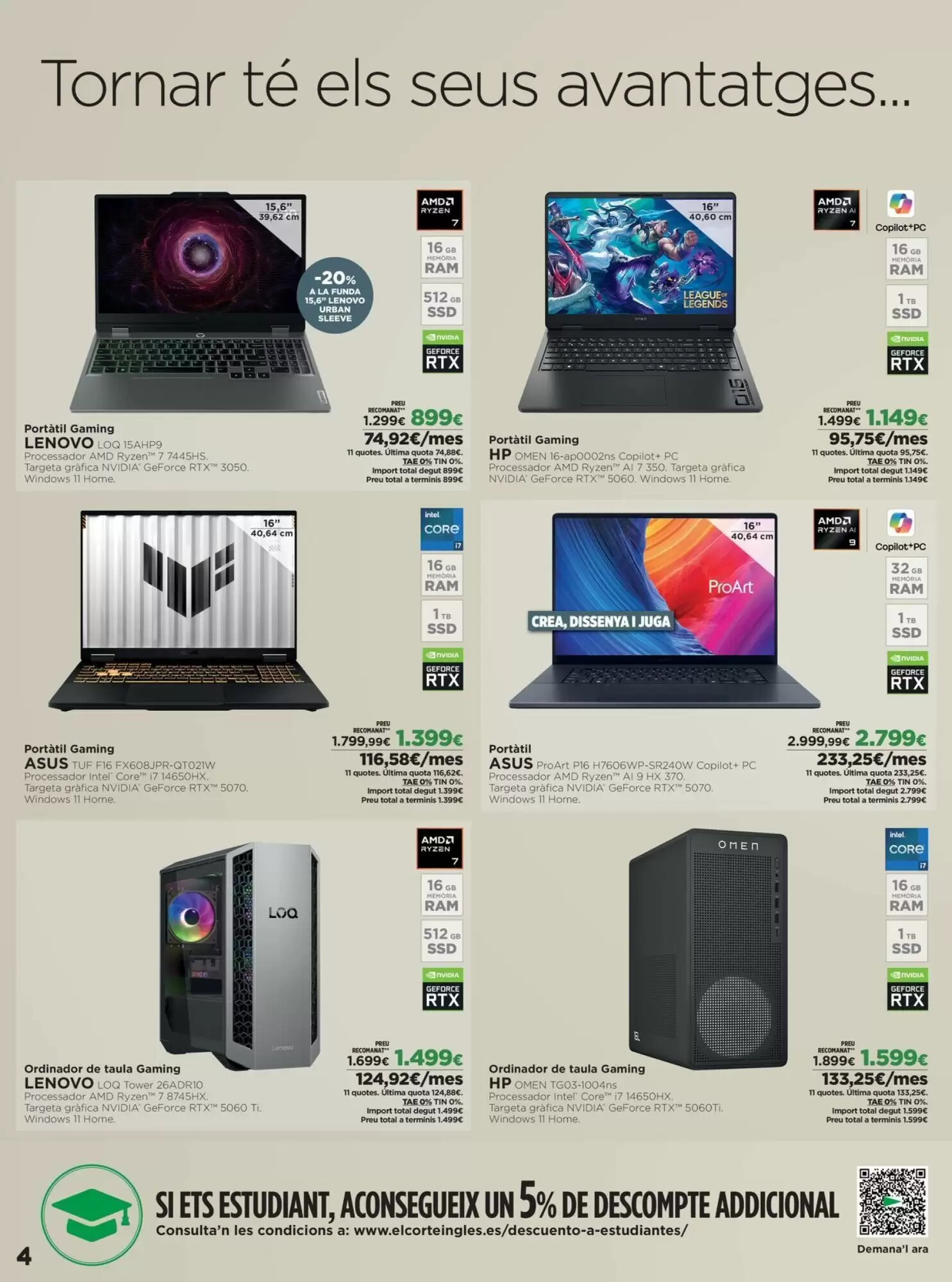 Folleto promocional de El Corte Inglés válido desde el 21/09/2026 - Página 4.