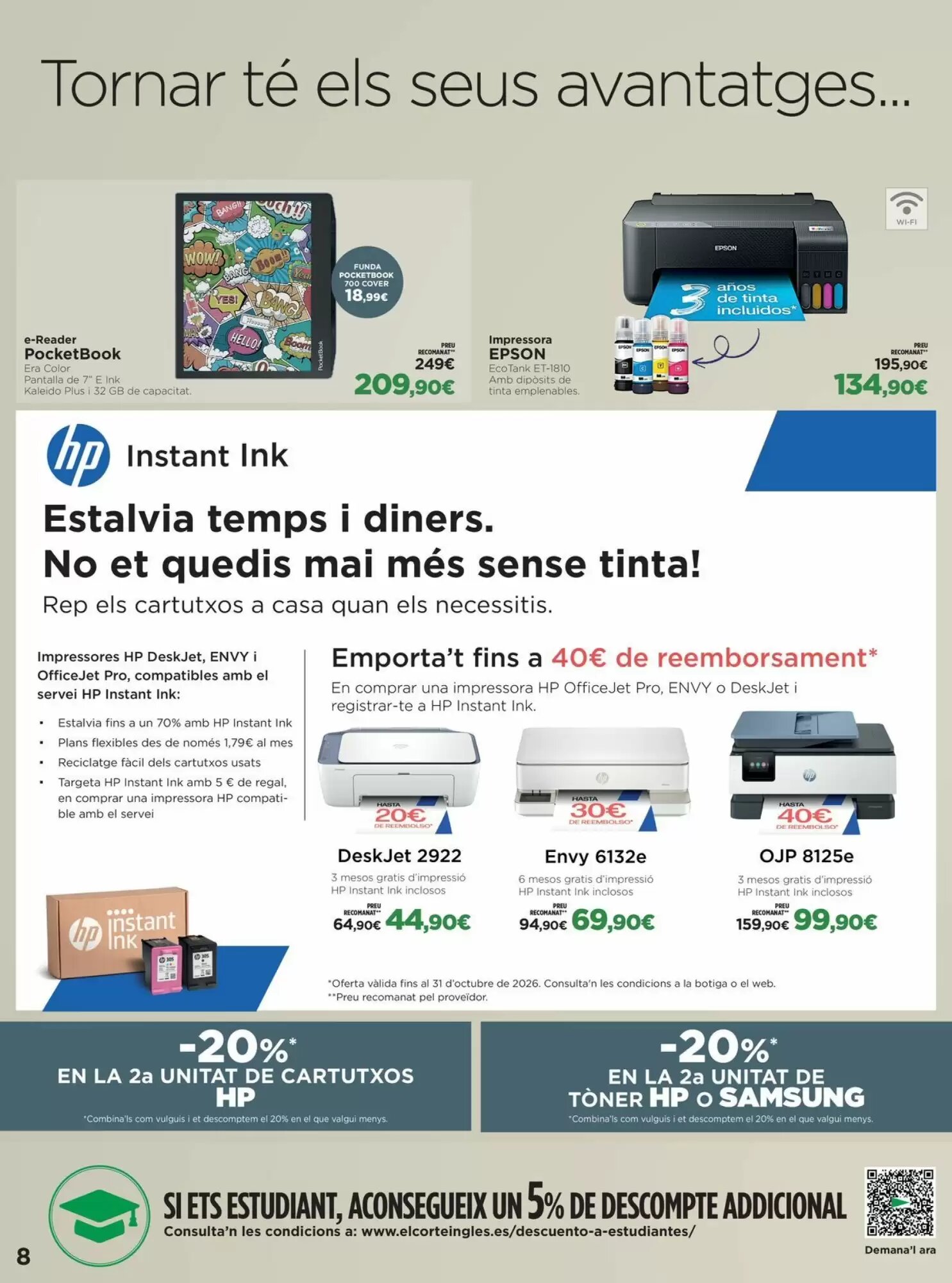 Folleto promocional de El Corte Inglés válido desde el 21/09/2026 - Página 8.