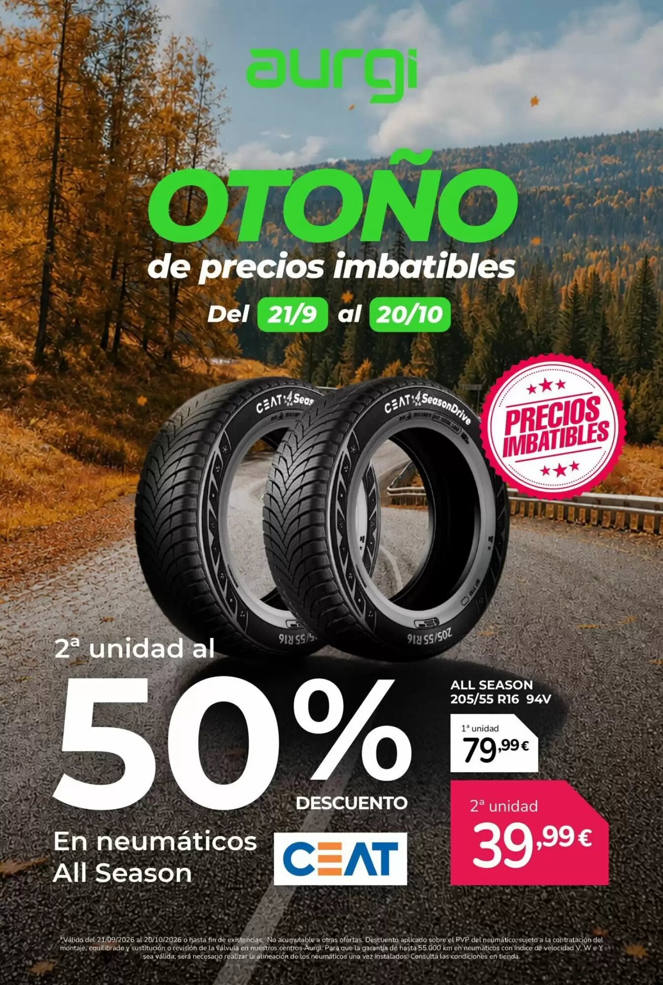 Folleto promocional de Aurgi válido desde el 21/09/2026 - Página 1.