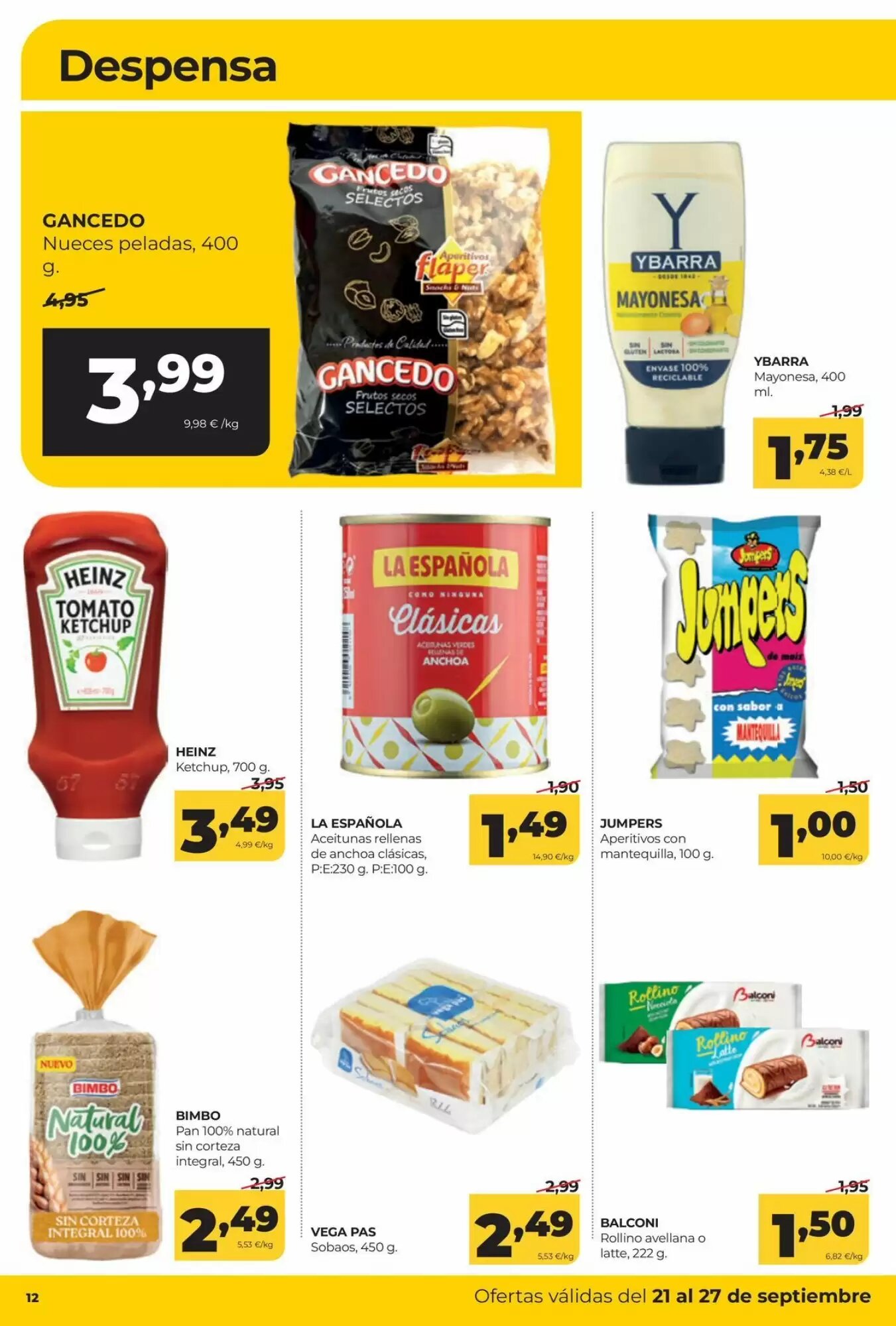 Folleto promocional de Alimerka válido desde el 21/09/2026 - Página 12.