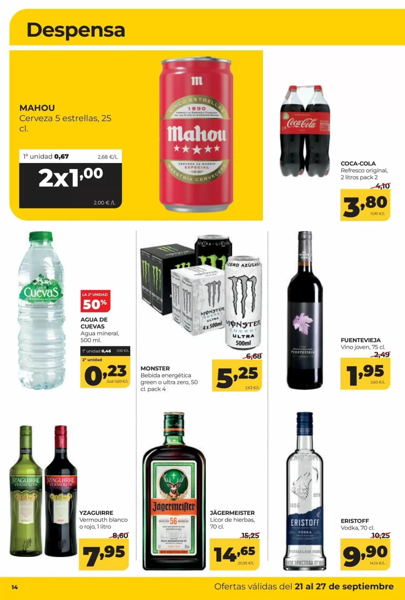 Folleto promocional de Alimerka válido desde el 21/09/2026 - Página 14.