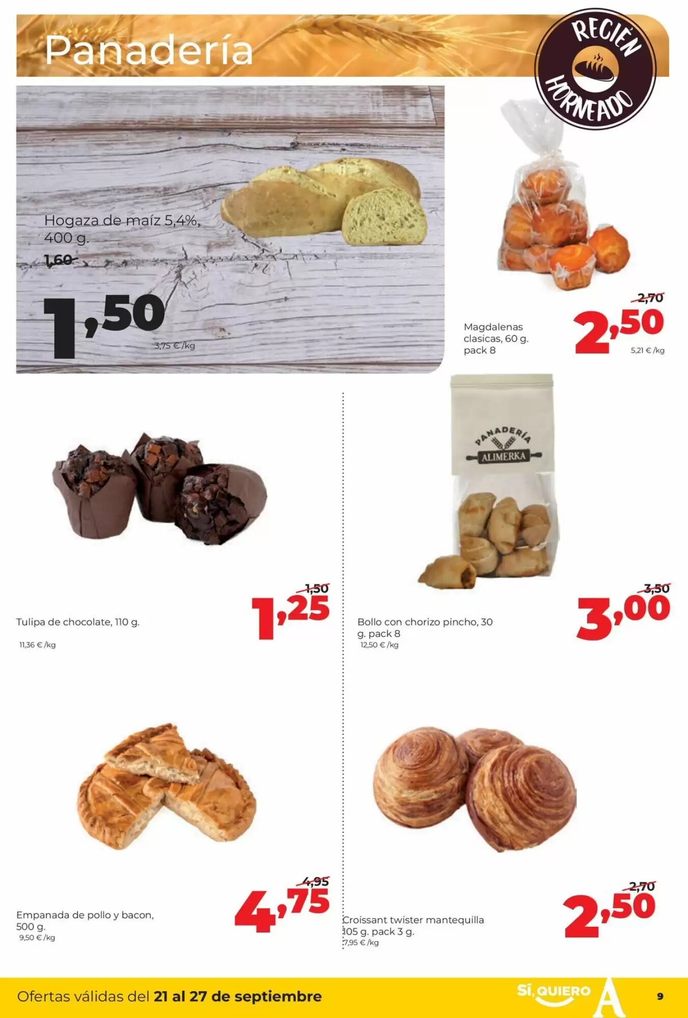 Folleto promocional de Alimerka válido desde el 21/09/2026 - Página 9.