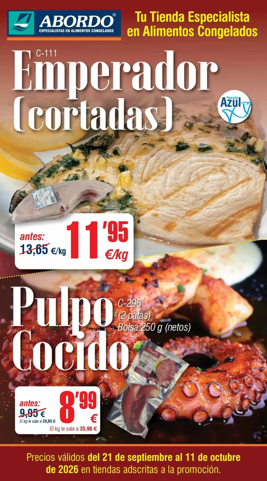 Folleto promocional de Abordo válido desde el 21/09/2026 - Página 1.