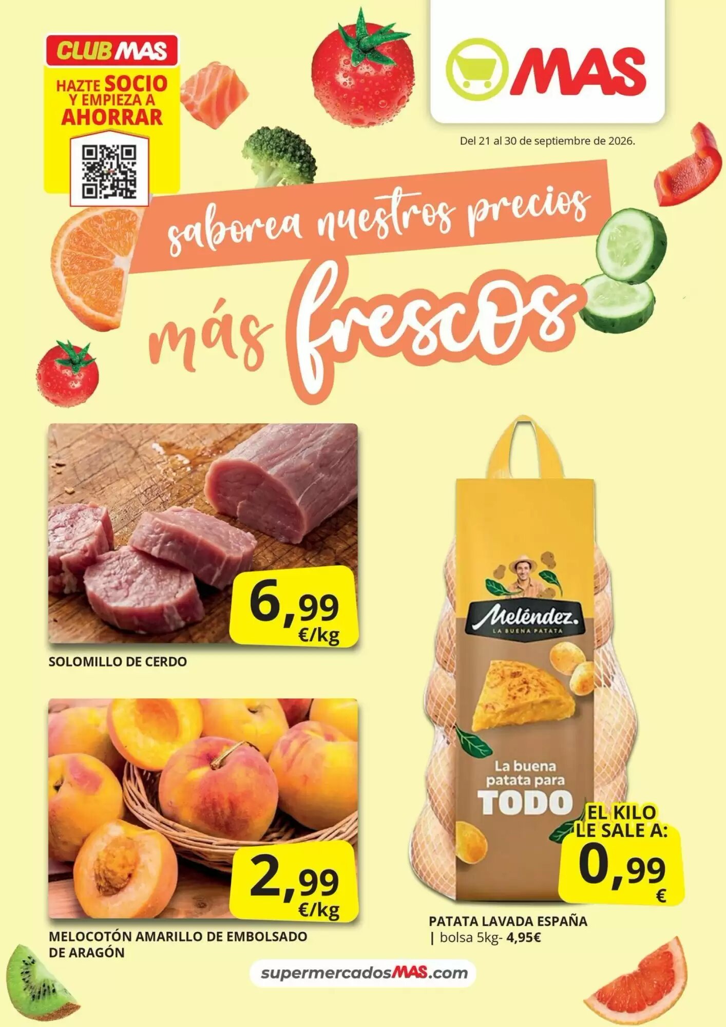 Folleto promocional de MAS válido desde el 21/09/2026 - Página 1.