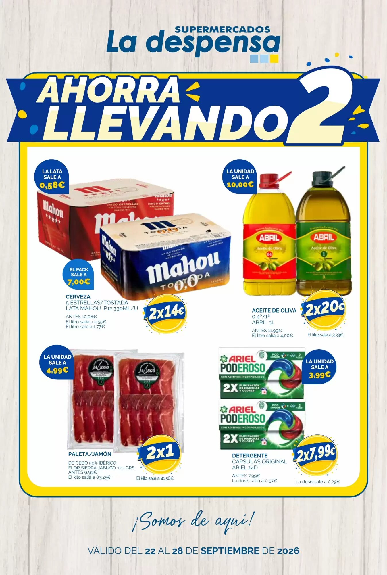 Folleto promocional de Supermercados La Despensa válido desde el 22/09/2026 - Página 1.