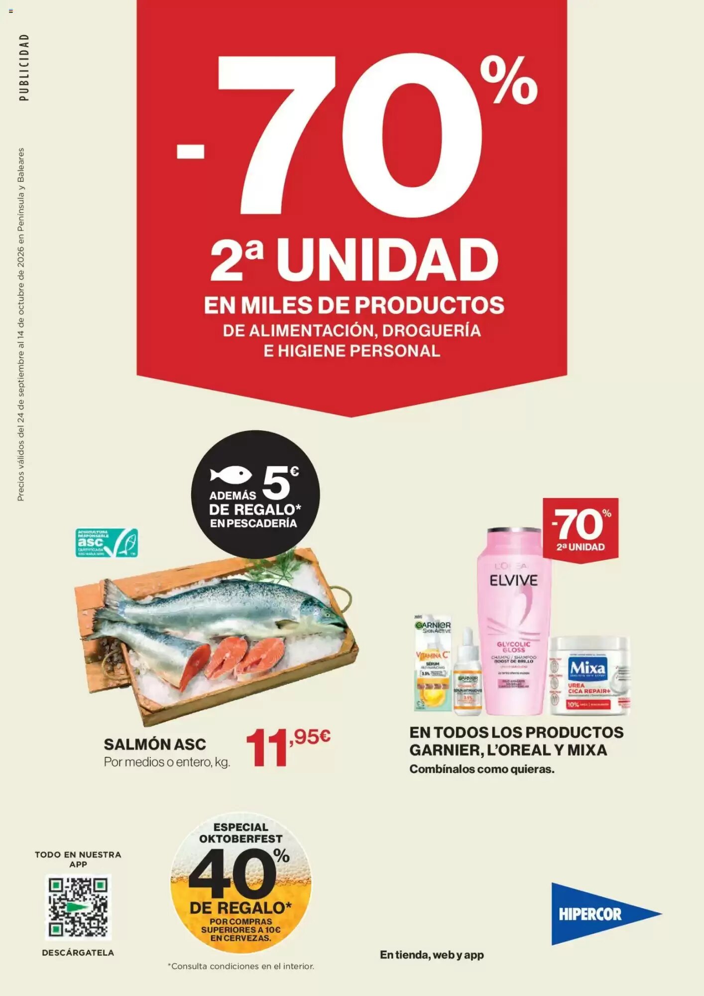 Folleto promocional de Hipercor válido desde el 24/09/2026 - Página 1.