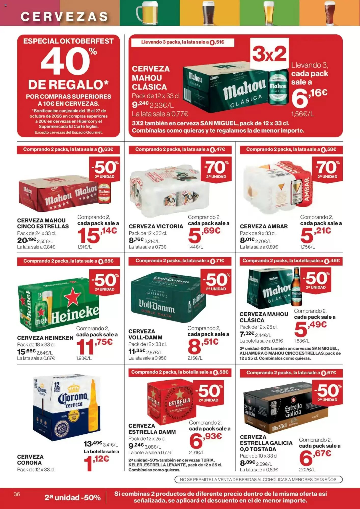 Folleto promocional de Hipercor válido desde el 24/09/2026 - Página 36.