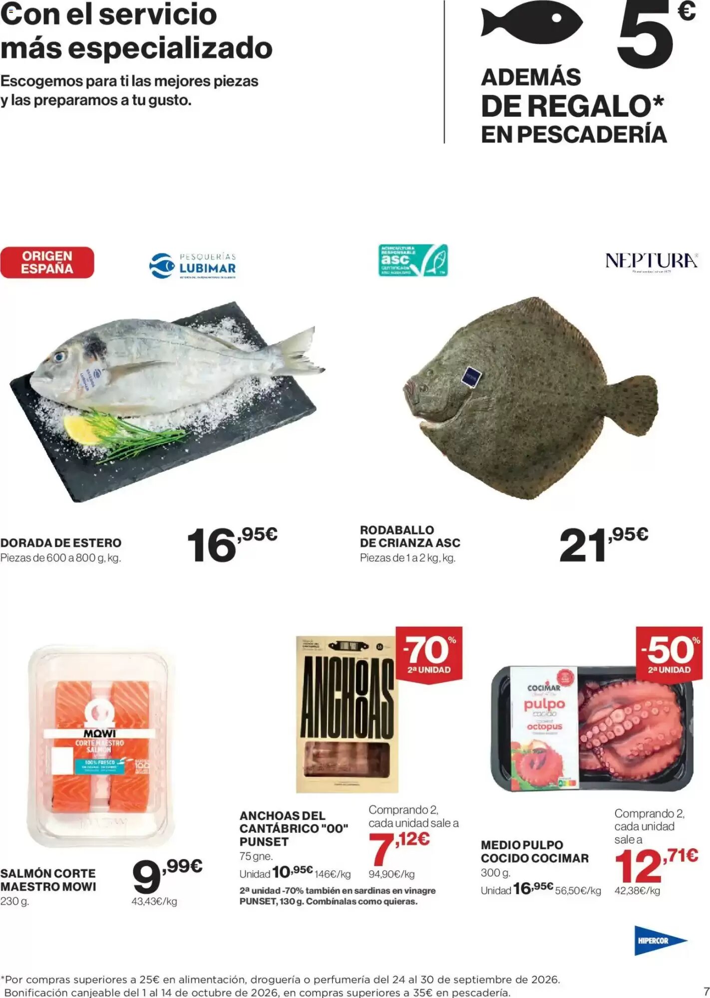 Folleto promocional de Hipercor válido desde el 24/09/2026 - Página 7.
