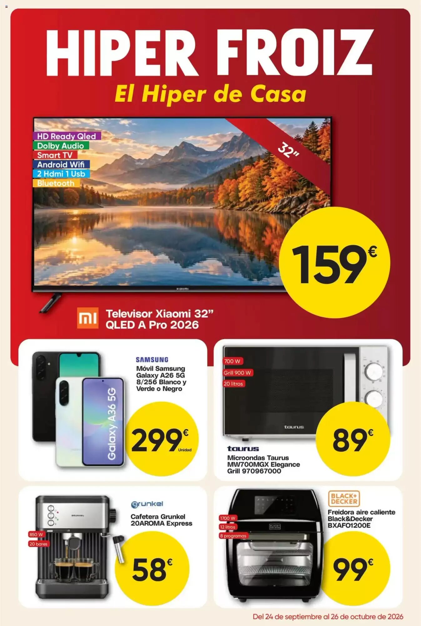 Folleto promocional de FROIZ válido desde el 24/09/2026 - Página 1.