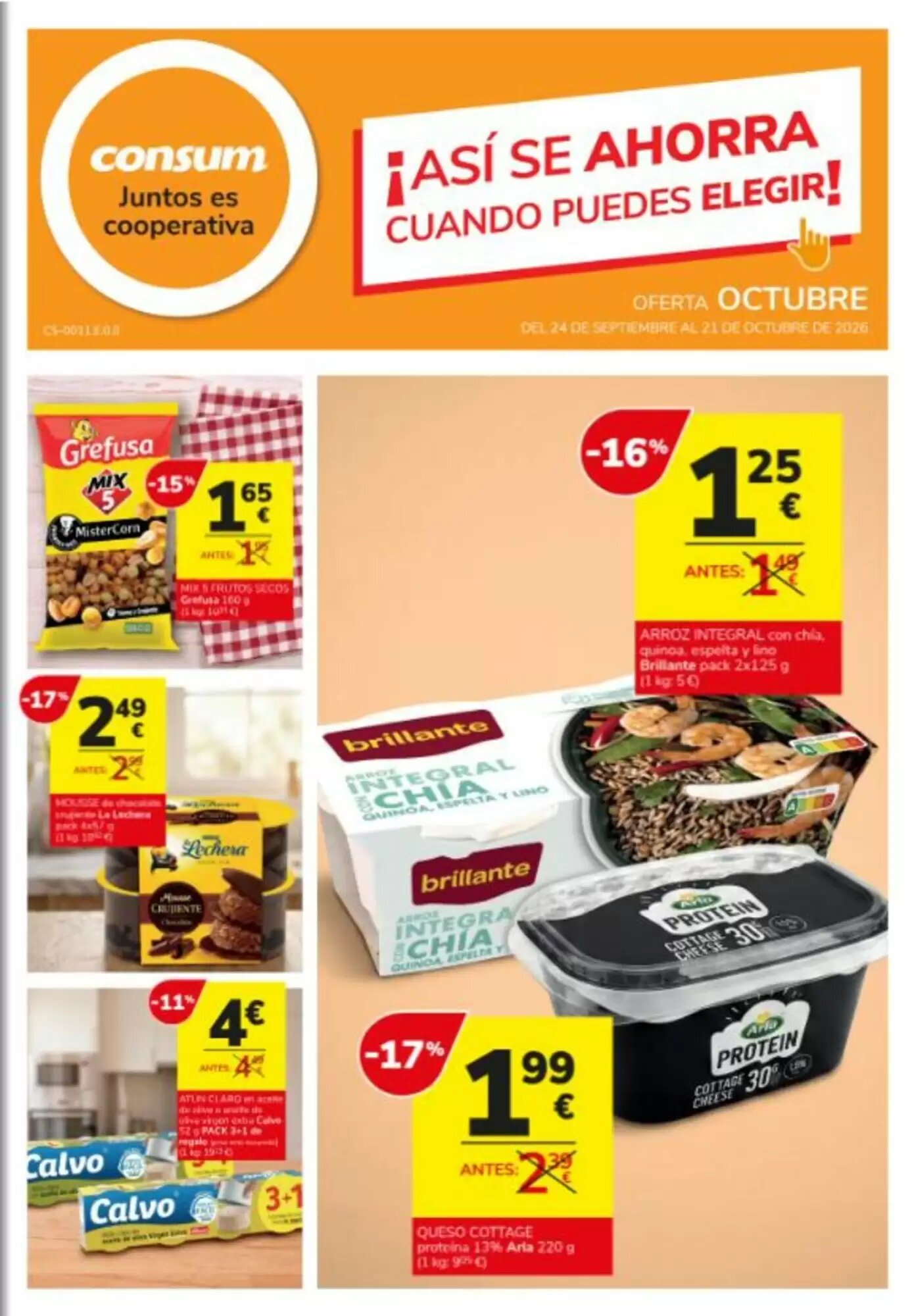 Folleto promocional de Consum válido desde el 24/09/2026 - Página 1.