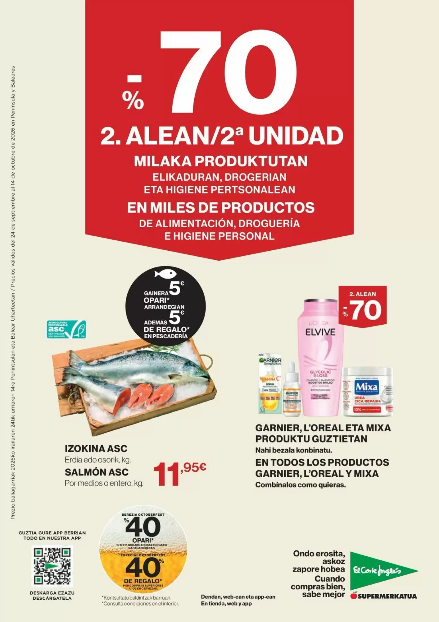 Folleto promocional de El Corte Inglés válido desde el 24/09/2026 - Página 1.