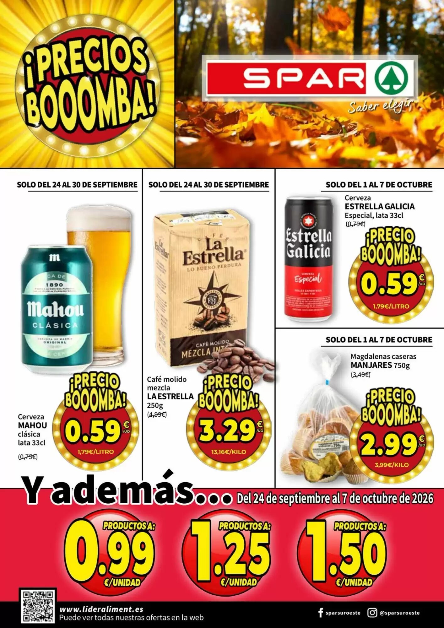 Folleto promocional de Spar válido desde el 24/09/2026 - Página 1.