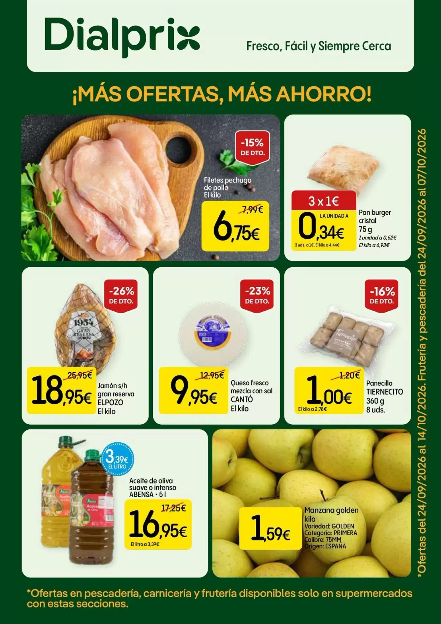 Folleto promocional de Dialprix válido desde el 24/09/2026 - Página 1.
